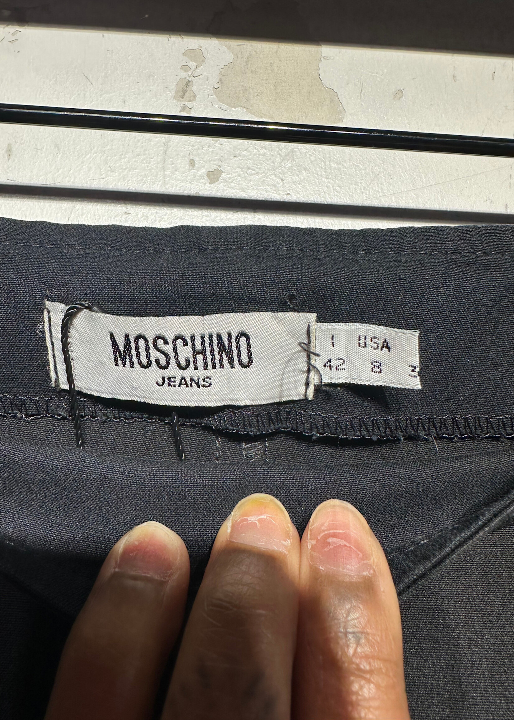 Moschino Jeans Black Pleated Hem Cigarette Pant 28 Fem