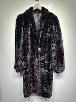 No Label Black Brown Faux Fur jacket M AS IS
