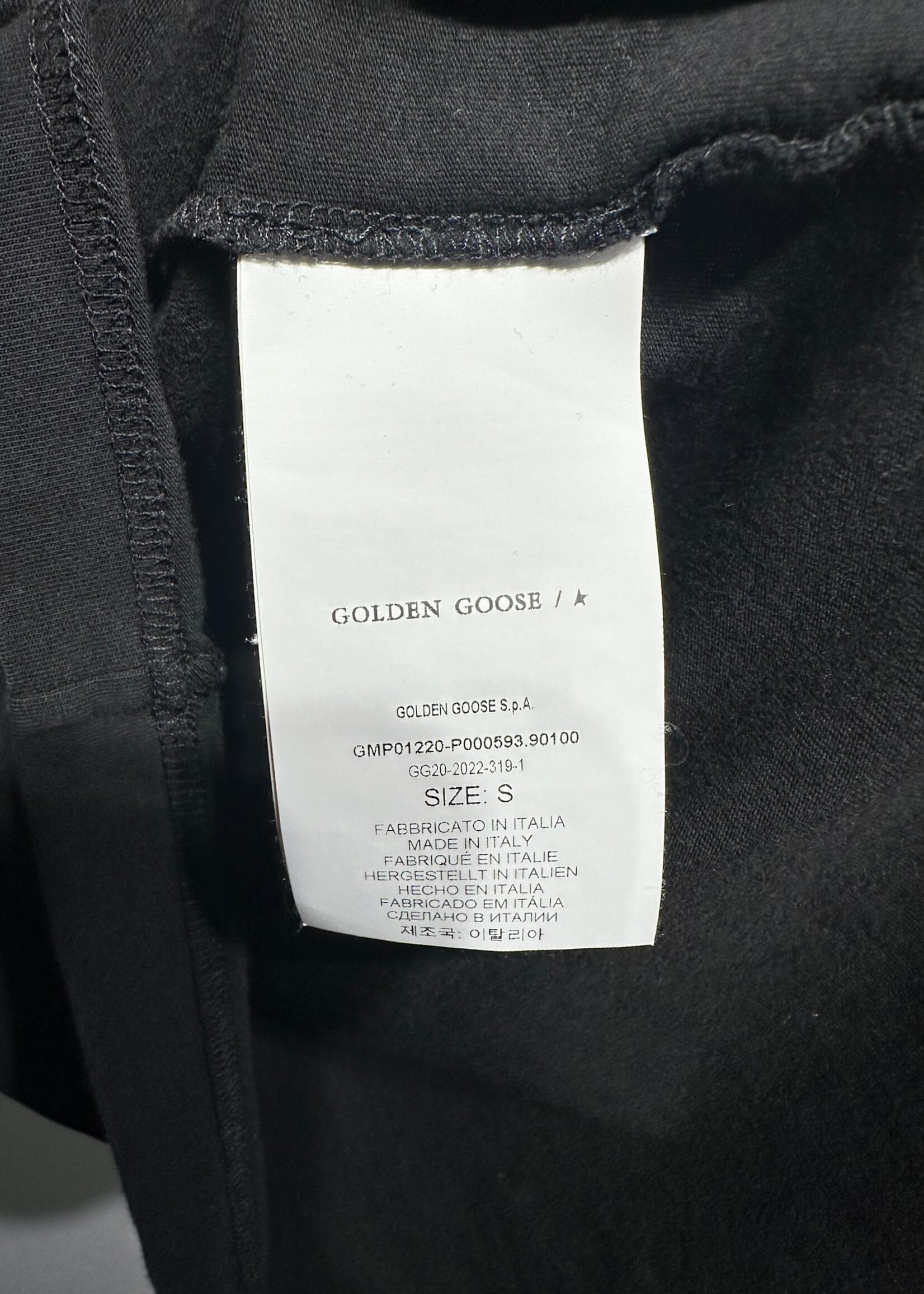 Golden Goose Plain Black Star Tee S