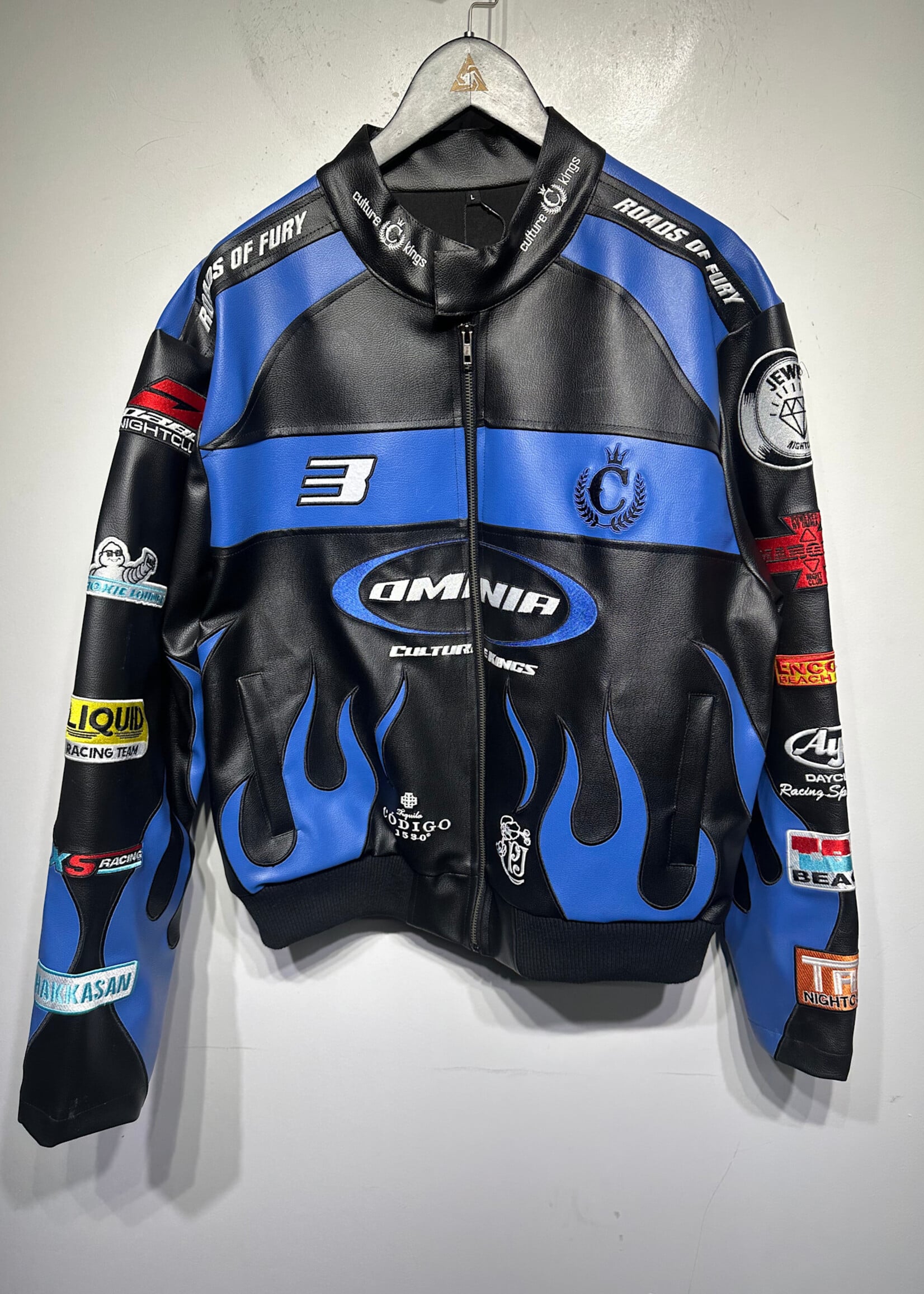 Culture Kings Faux Leather Biker Jacket L