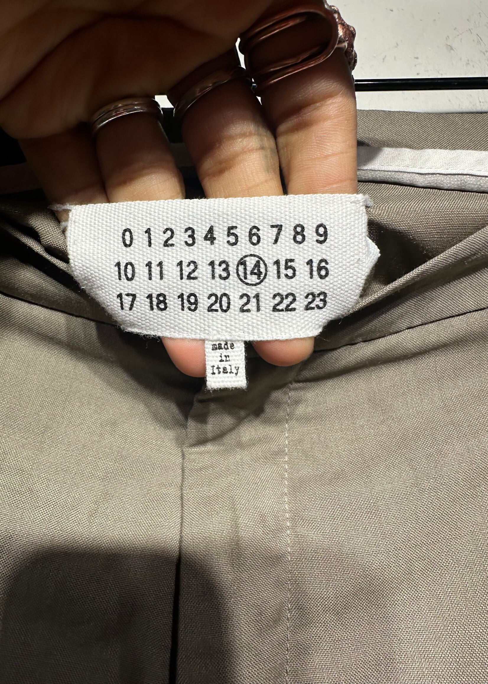 Maison Margiela Taupe Slacks Masc 34 AS IS