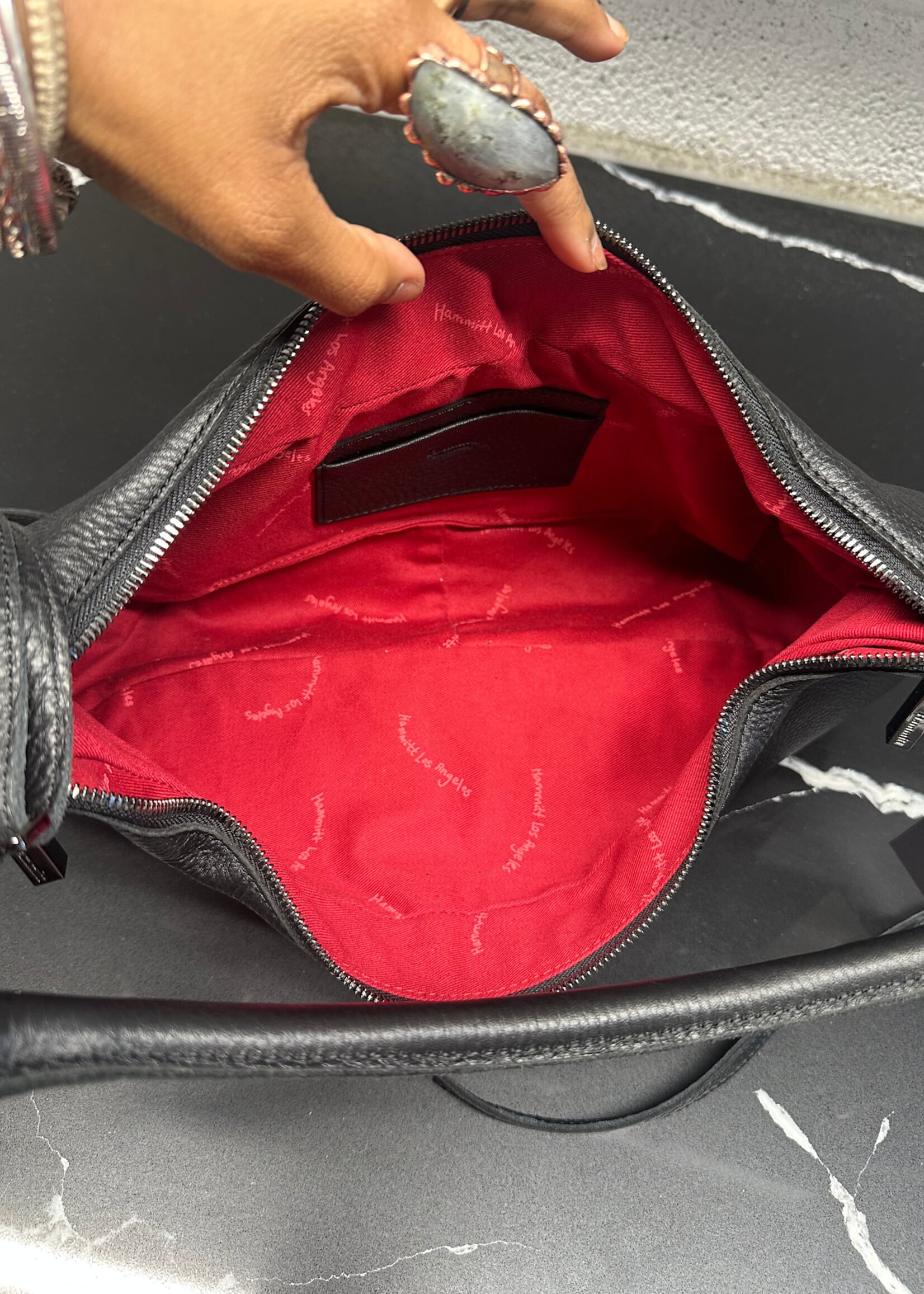 Hammitt LA Daniel Black Leather Bag OS