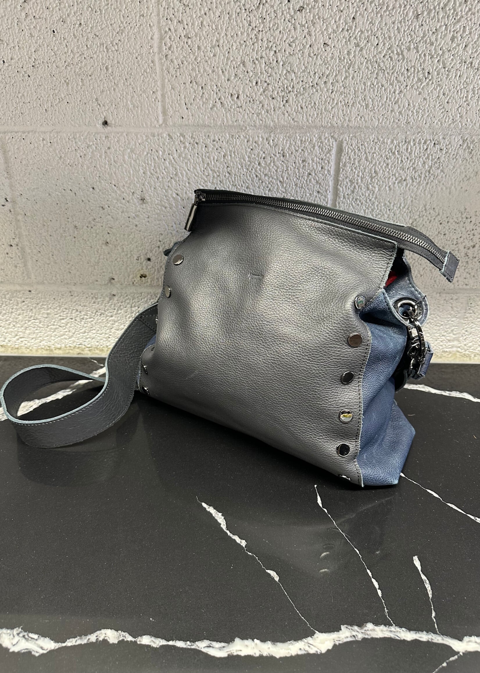 Hammitt LA Bryant Navy Leather Bag OS