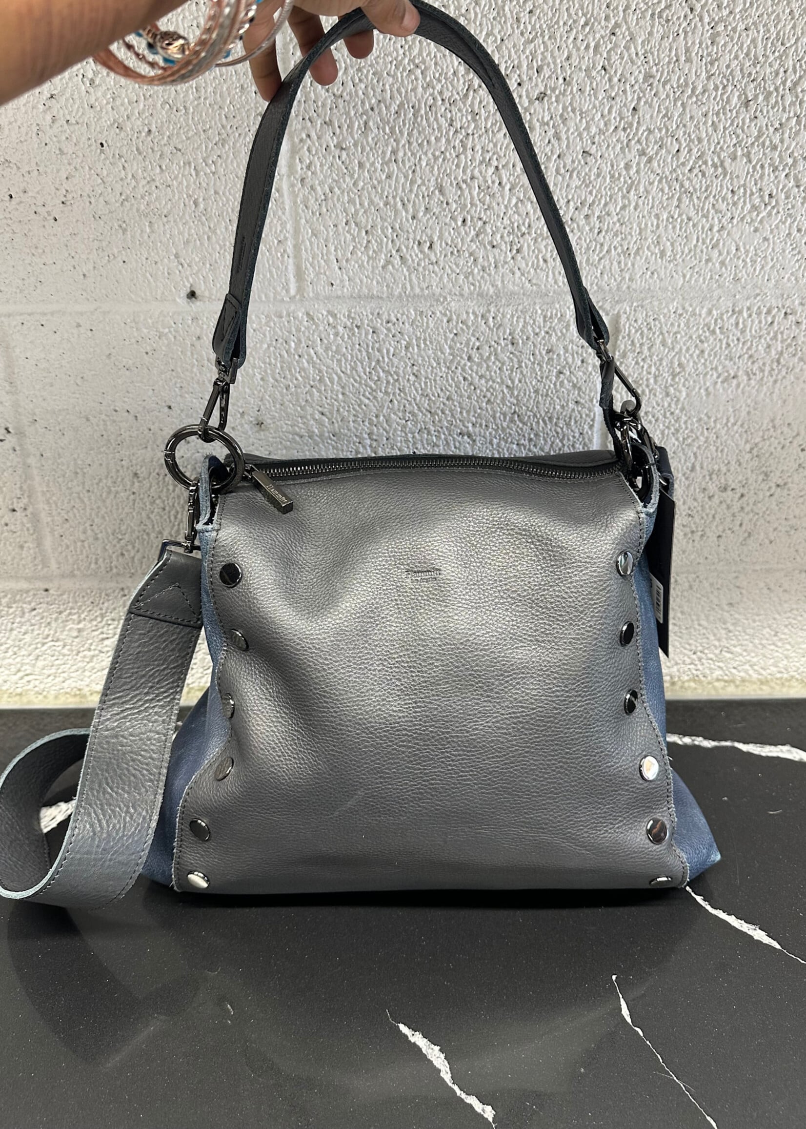Hammitt LA Bryant Navy Leather Bag OS