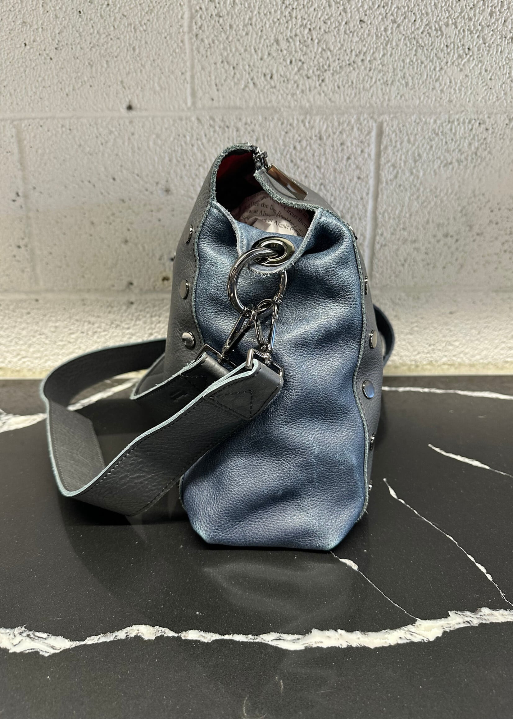 Hammitt LA Bryant Navy Leather Bag OS