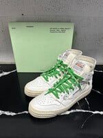 Off White Low 3.0 White / Green Sneakers Masc 10.5