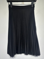 Burberry Uniform Pleated Black Maxi Skirt 24