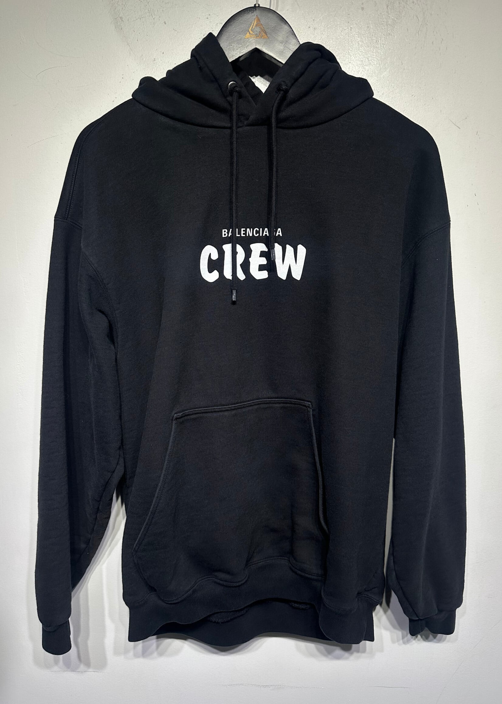 Balenciaga Crew Black Hoodie Masc L