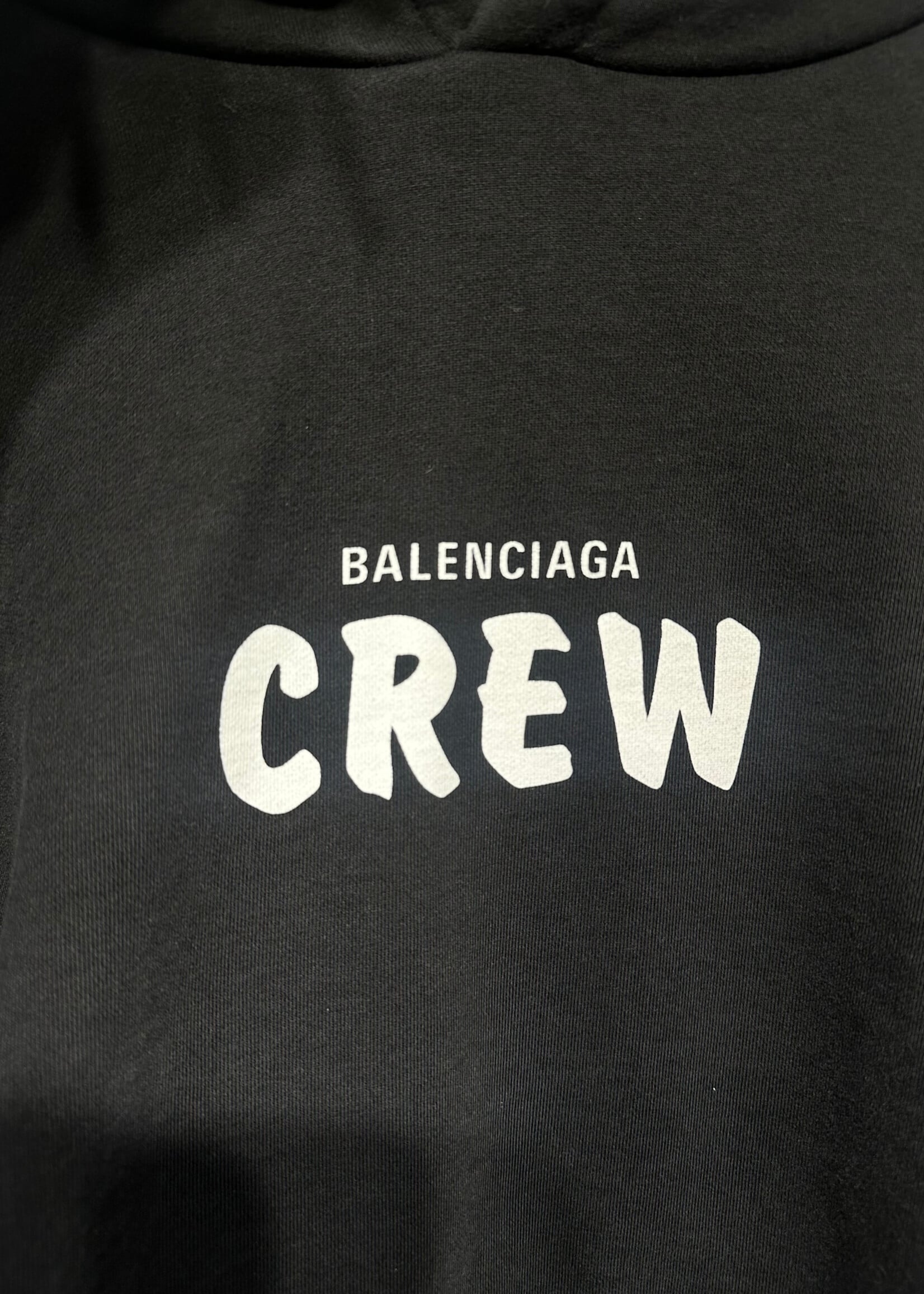 Balenciaga Crew Black Hoodie Masc L
