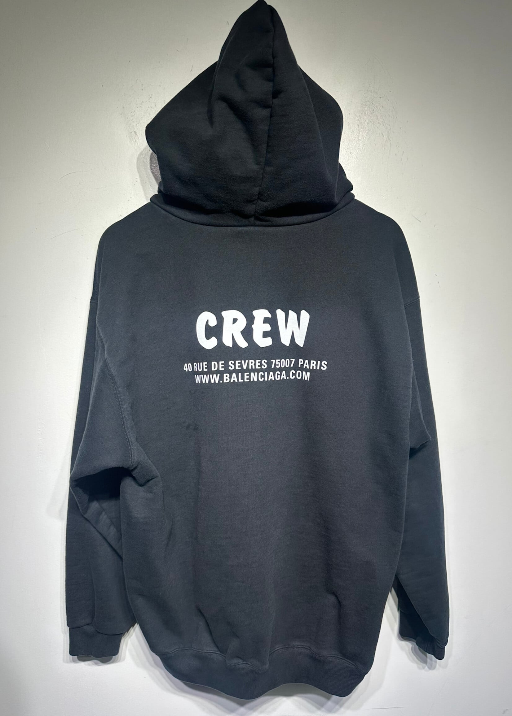 Balenciaga Crew Black Hoodie Masc L