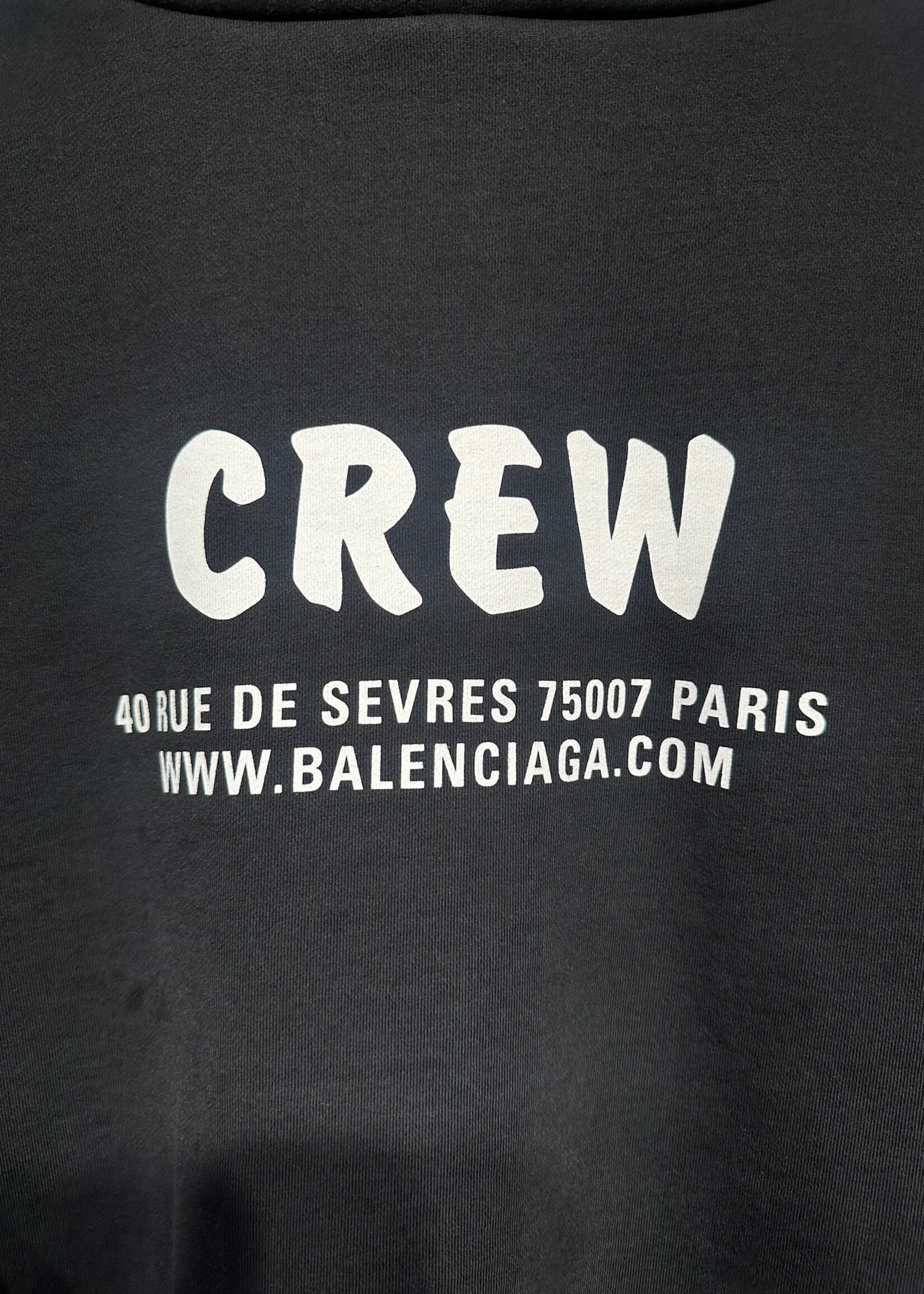 Balenciaga Crew Black Hoodie Masc L