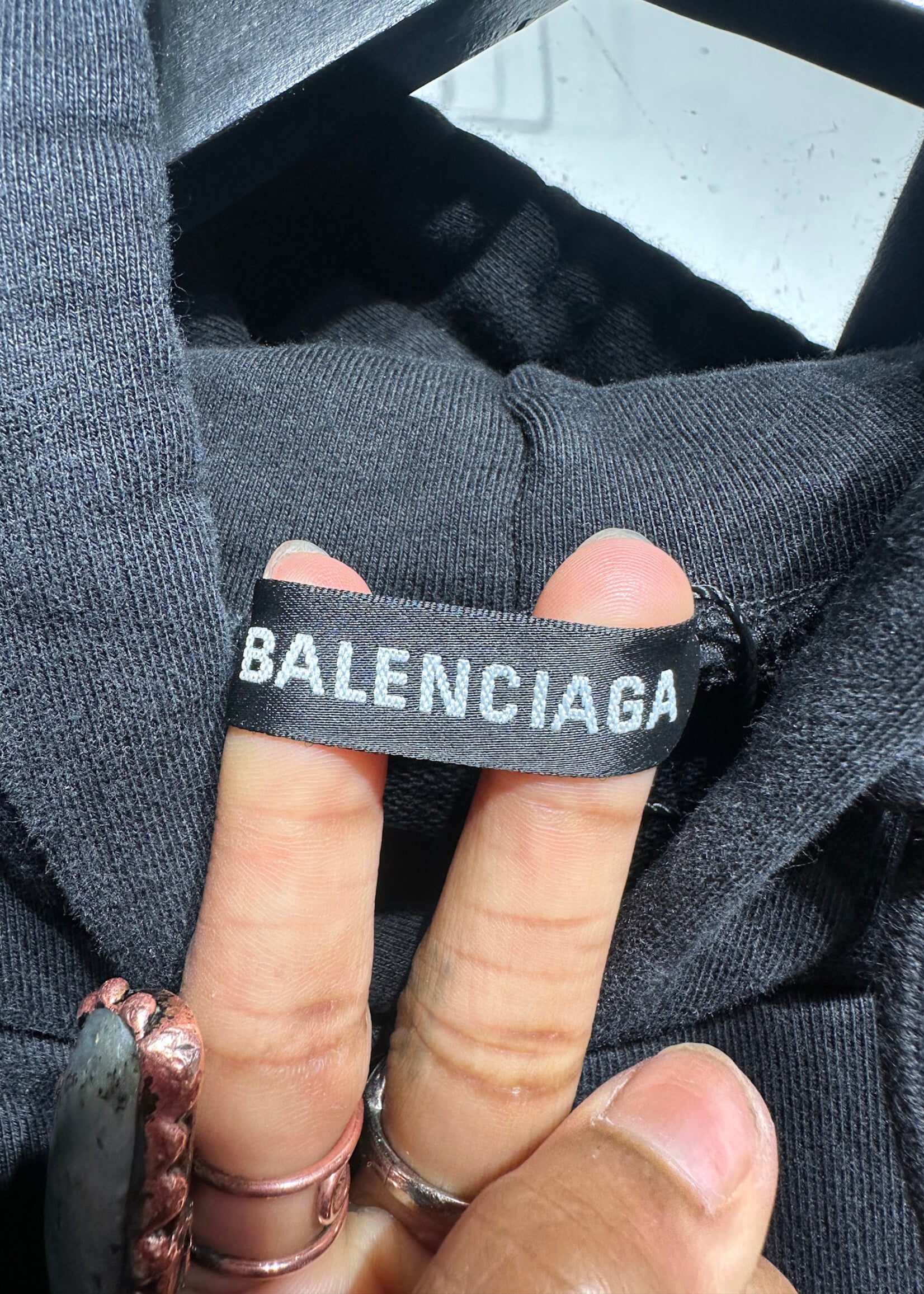 Balenciaga Crew Black Hoodie Masc L