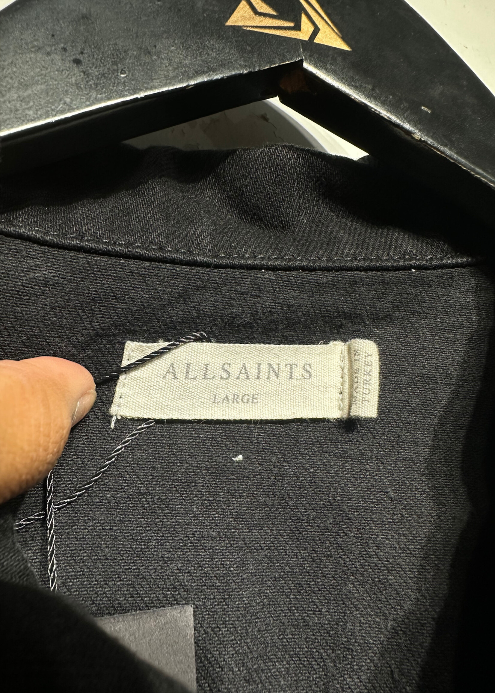 Allsaints Black Jean Jacket Masc L
