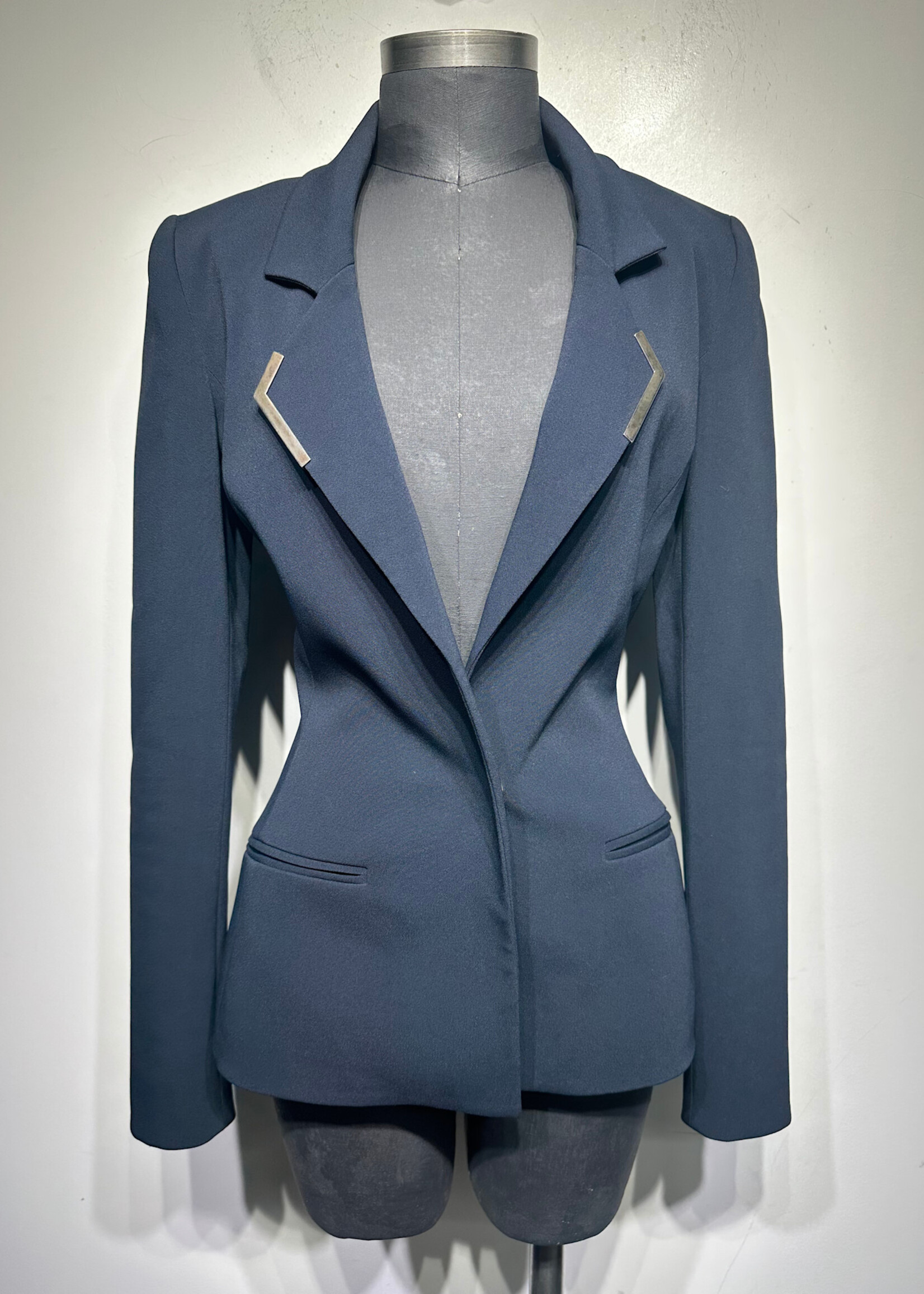 Thierry Mugler Metal Lapel Blazer Fem S