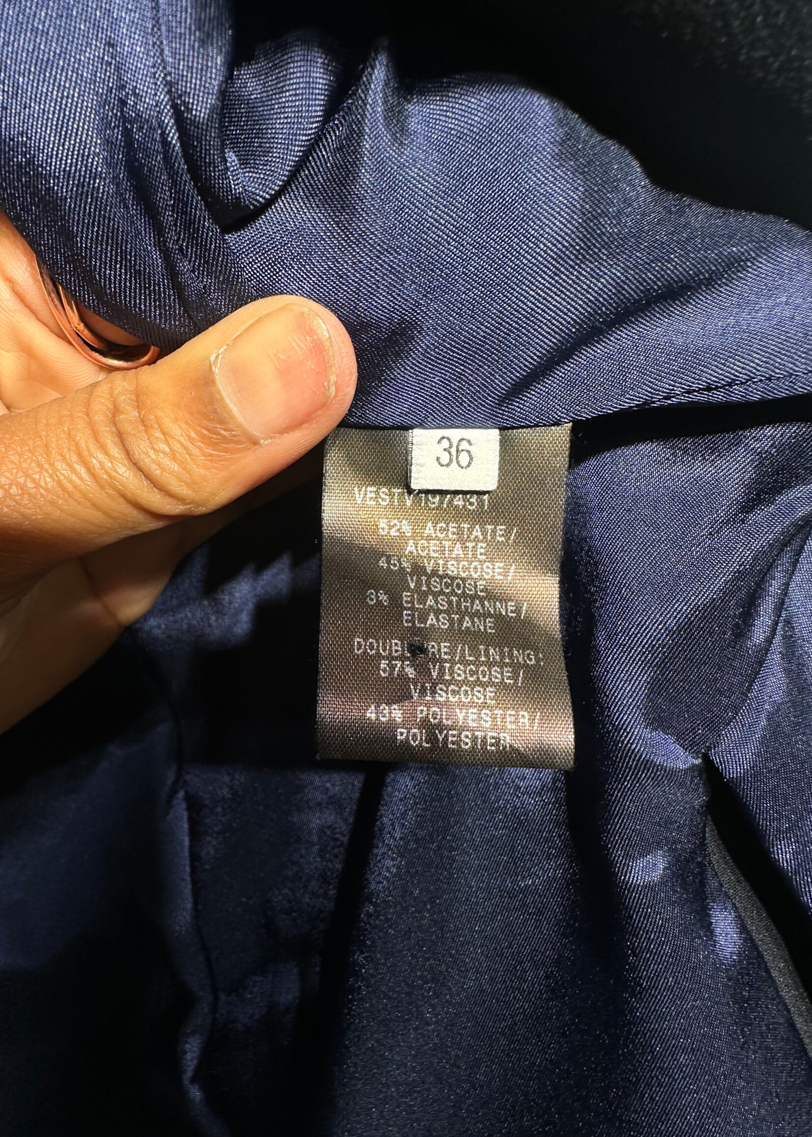Thierry Mugler Metal Lapel Blazer Fem S
