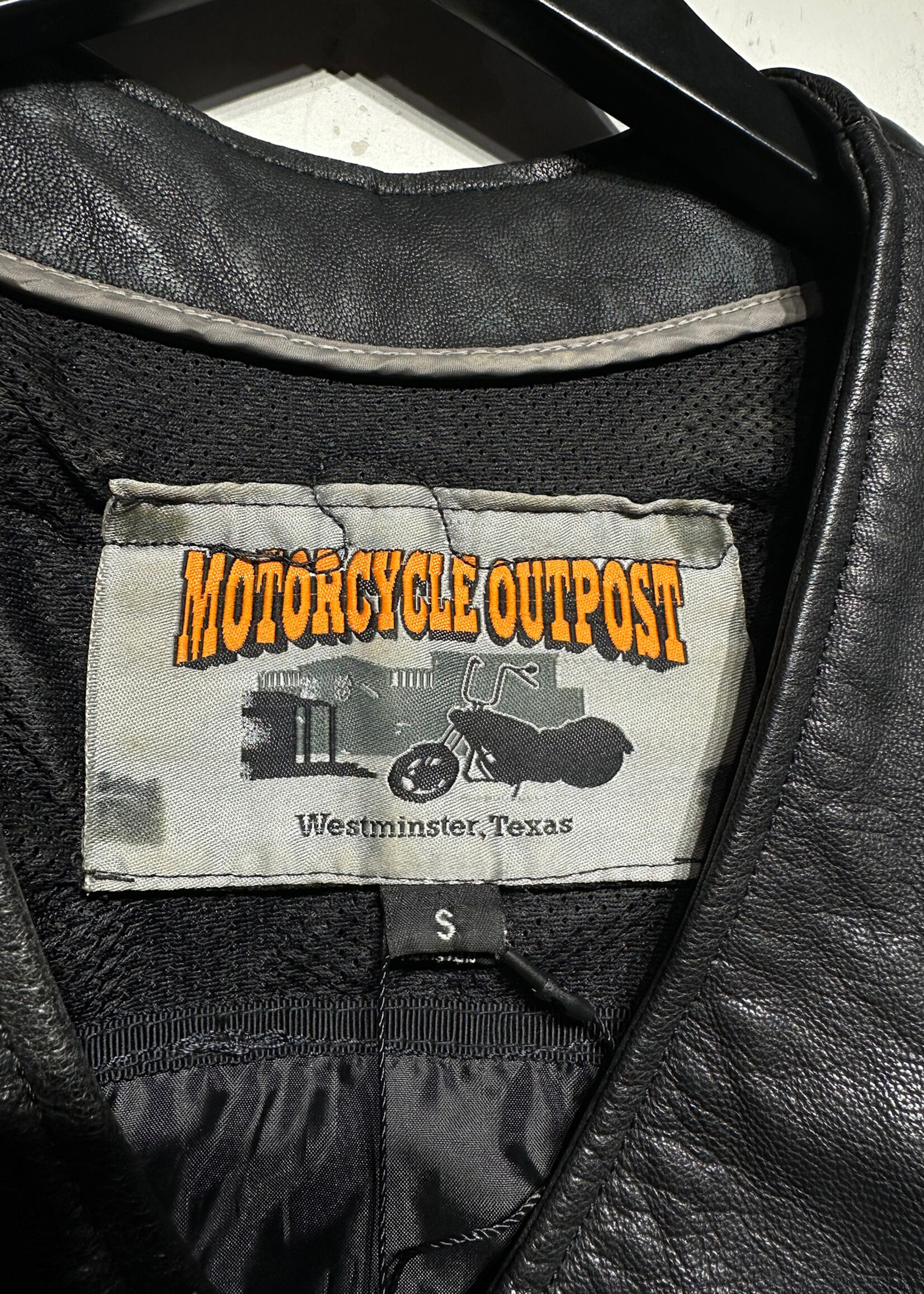 Motorcycle Outpost Leather Vest Fem S