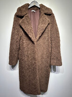 Reformation Brown Teddy Fur Style Jacket Fem XS