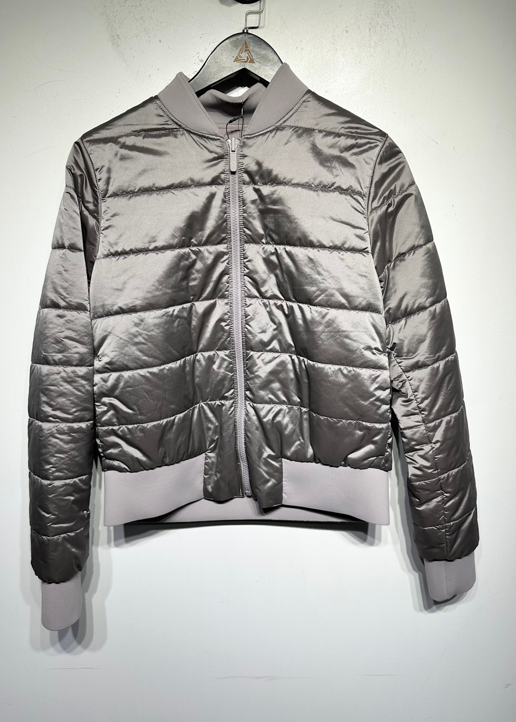 Lululemon Reversible Satin Silver Puffer Z/U S