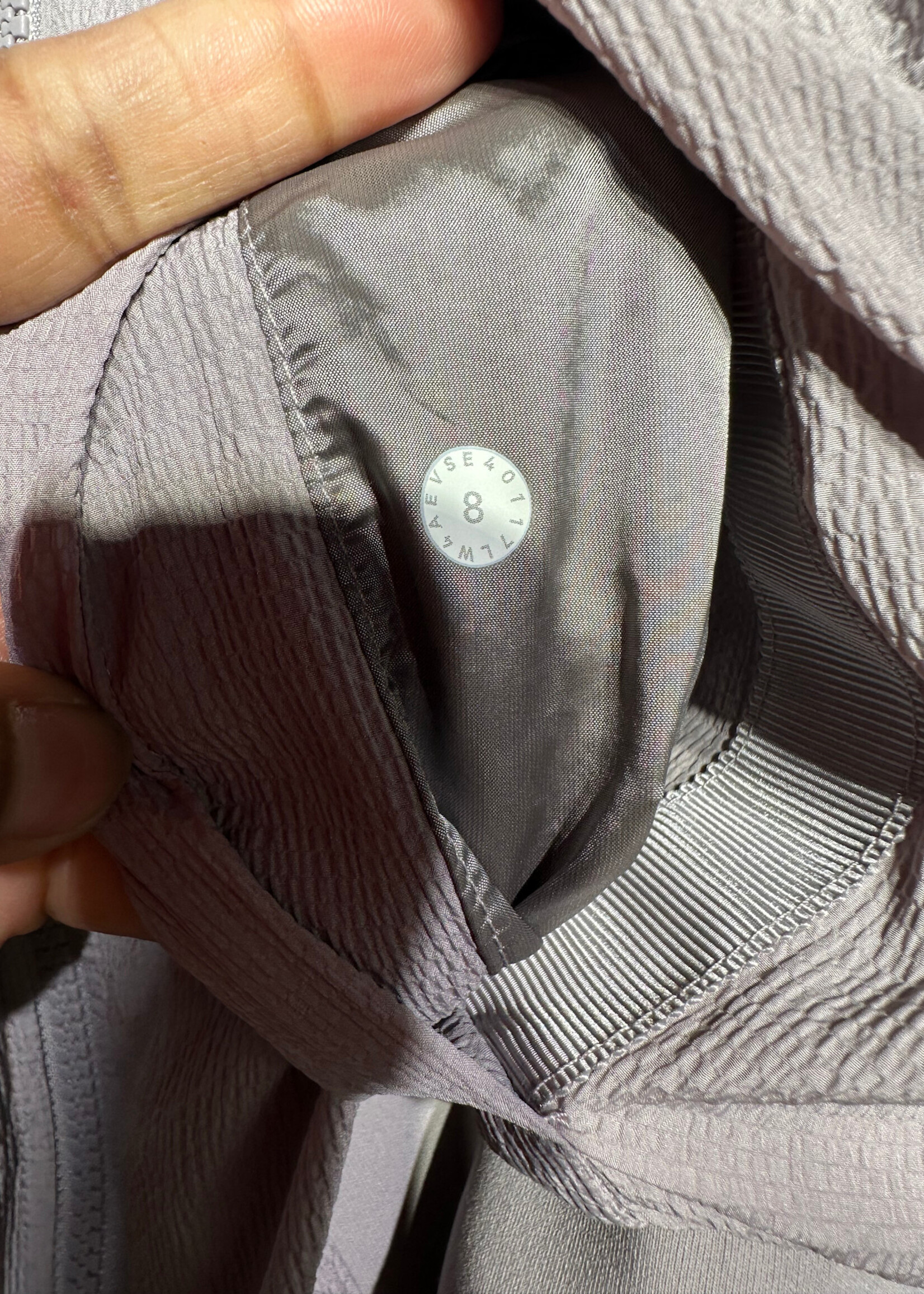 Lululemon Reversible Satin Silver Puffer Z/U S