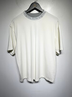 Acne Studios White Tee w Grey Logo Neck Masc L