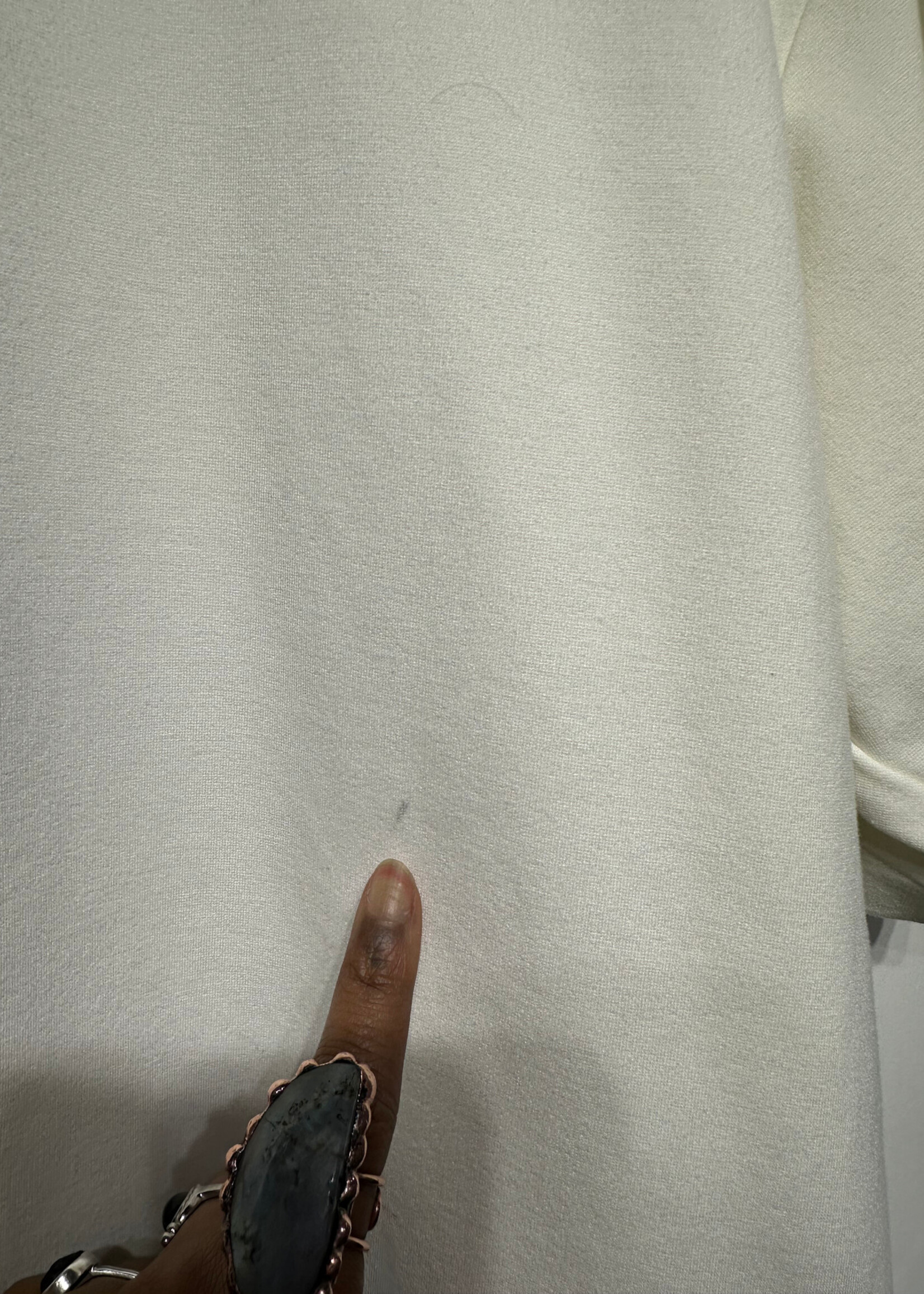 Acne Studios White Tee w Grey Logo Neck Masc L