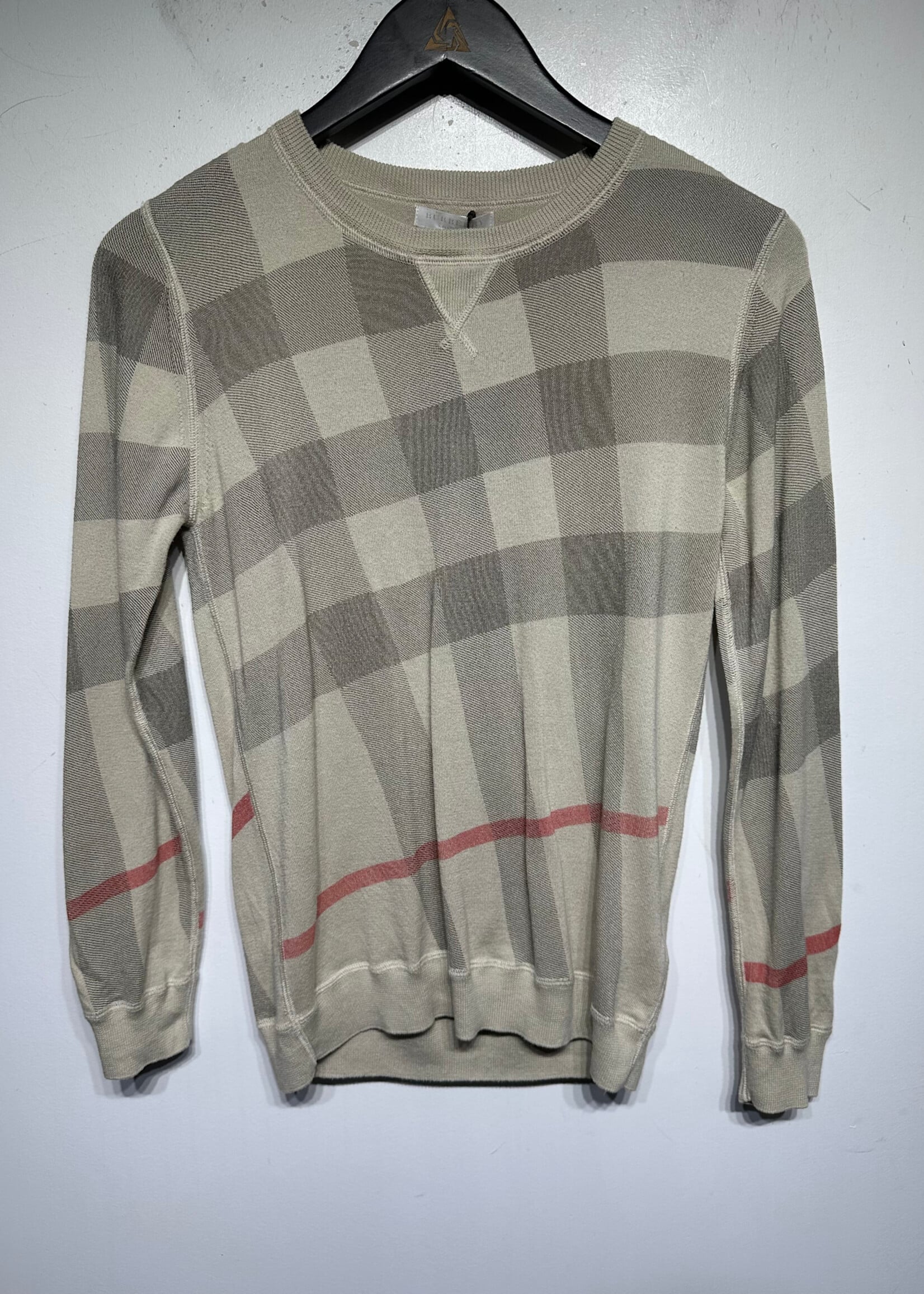Burberry Tan Nova Check Thin Sweater 14Y