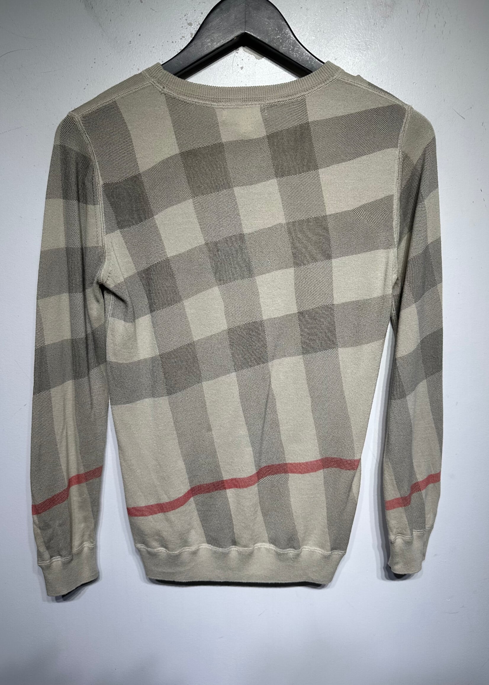 Burberry Tan Nova Check Thin Sweater 14Y