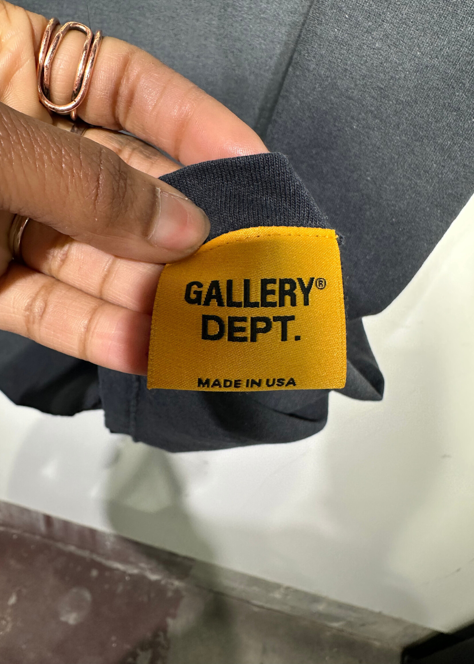Gallery Dept "De La Gallerie" Black Tee Masc XL