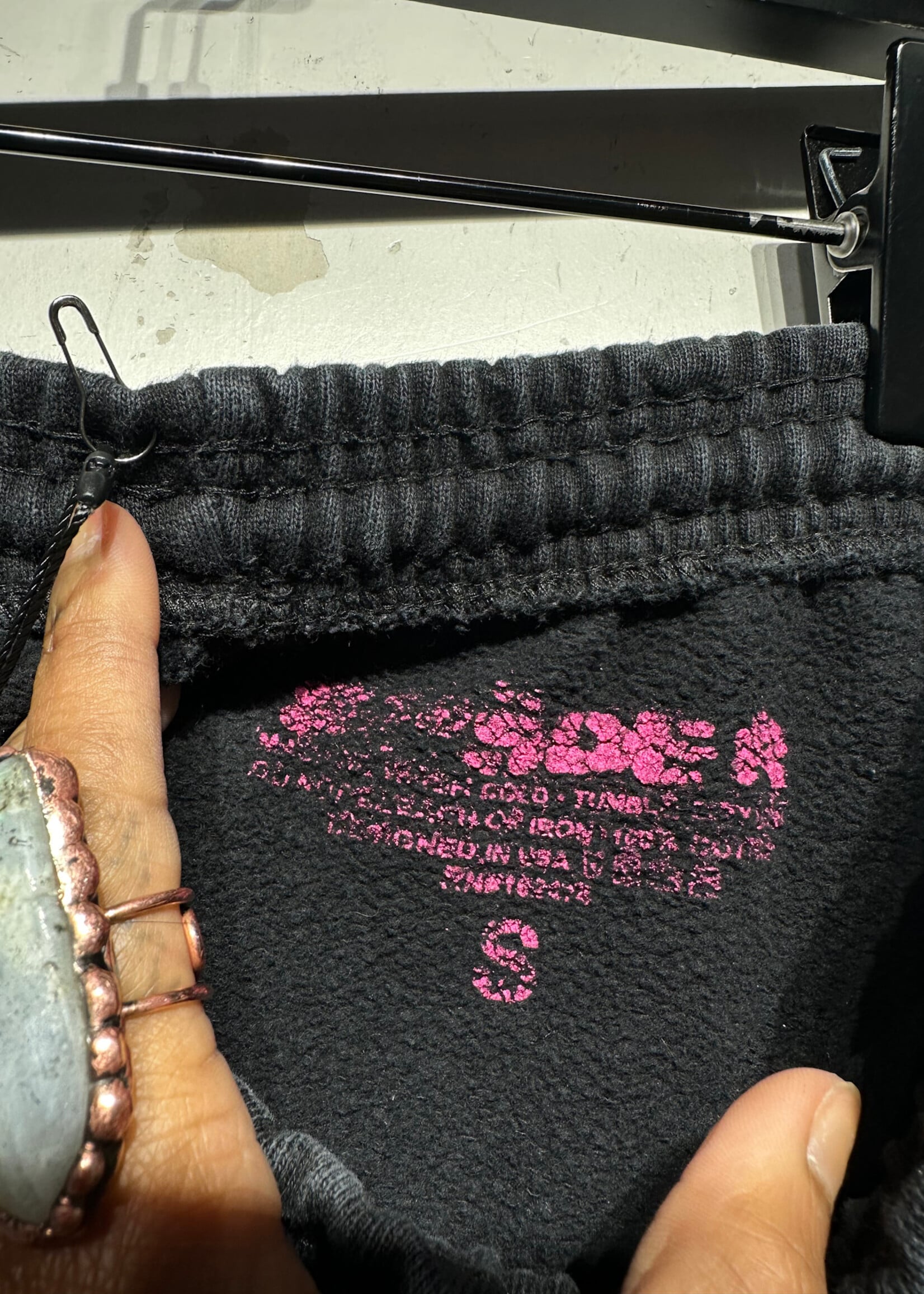 SP5DER Black Sweatpants Masc 30
