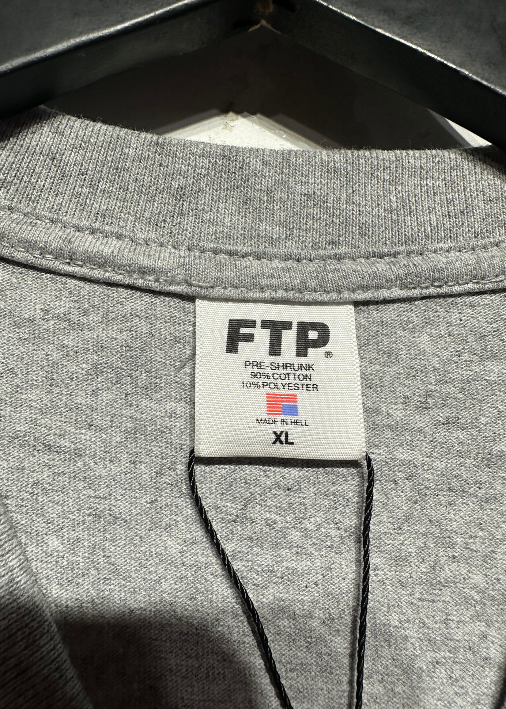 FTP Bedazzled Grey Tee Masc XL
