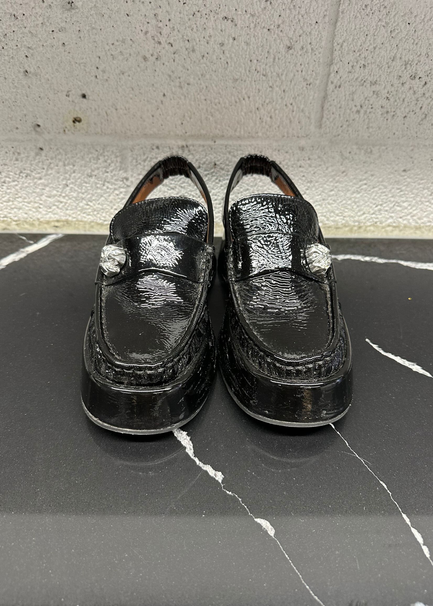 Ganni Retro Slingback Platform Loafers Fem 7