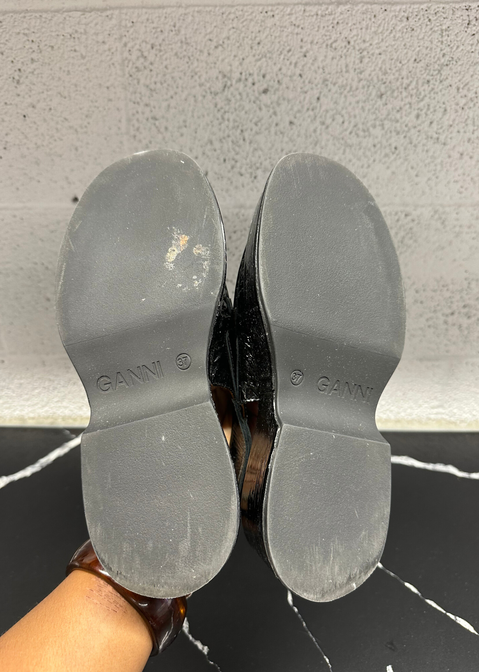 Ganni Retro Slingback Platform Loafers Fem 7