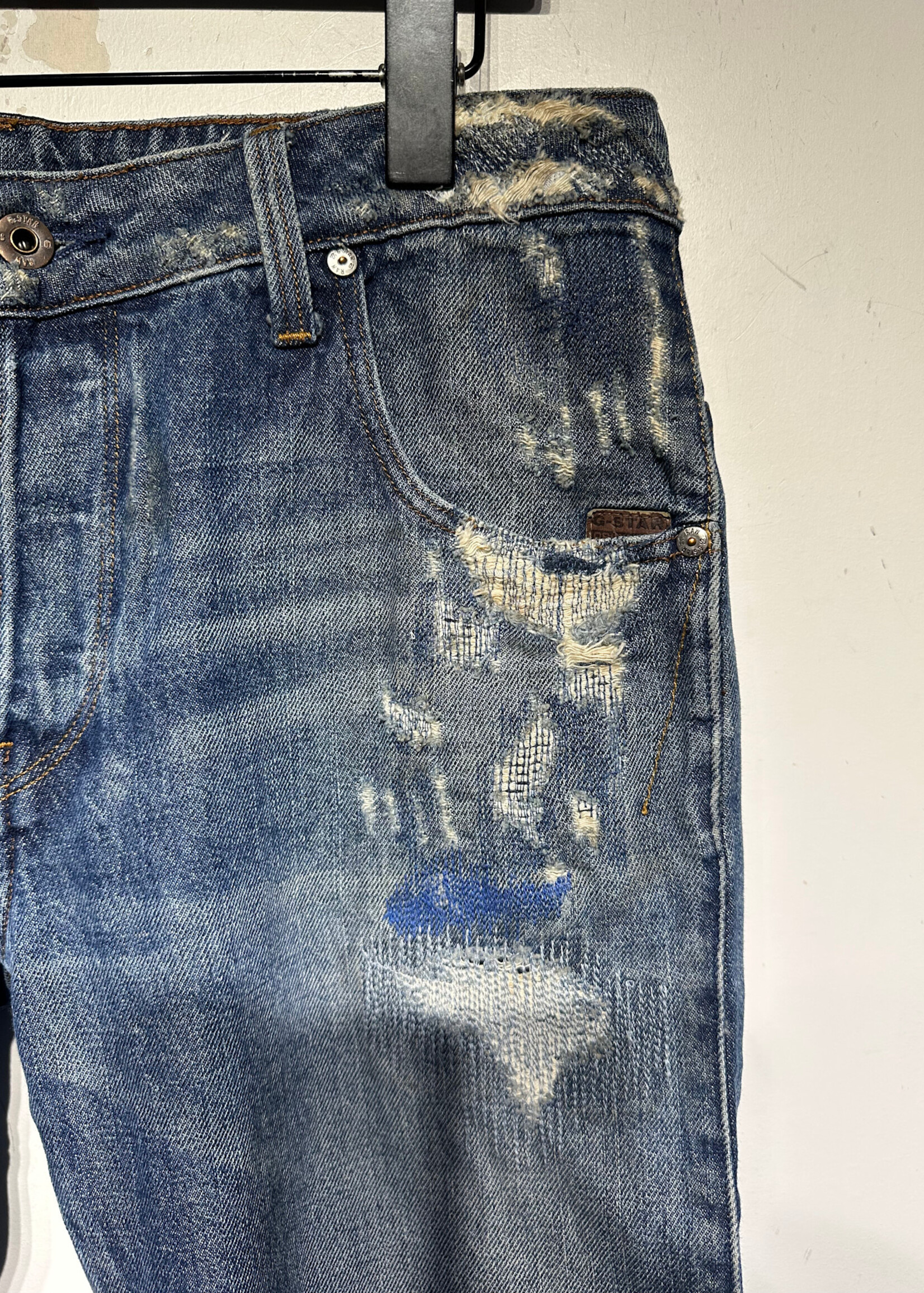 G- Star "Restored" Patchwork Moto Denim Masc 32"