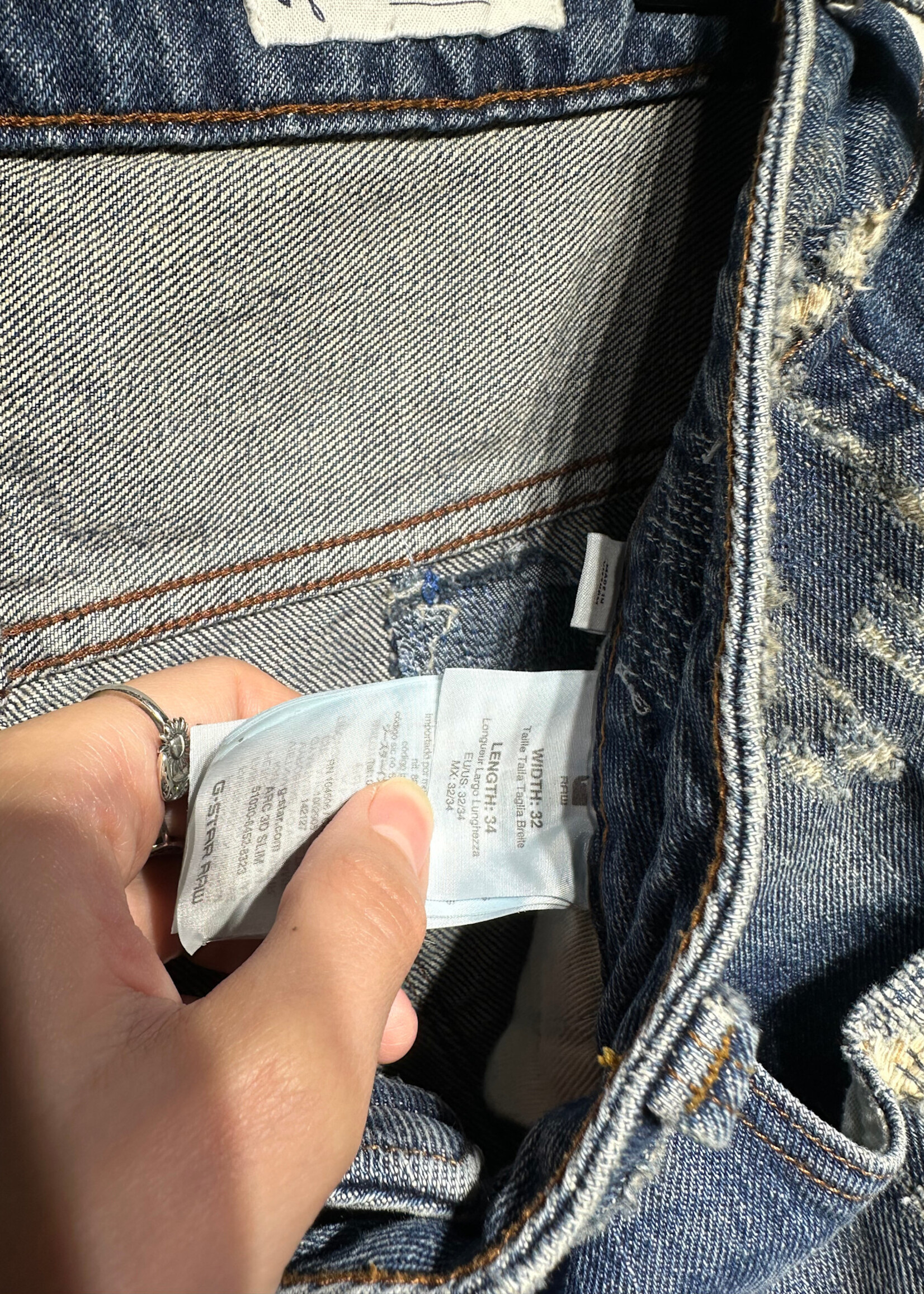 G- Star "Restored" Patchwork Moto Denim Masc 32"
