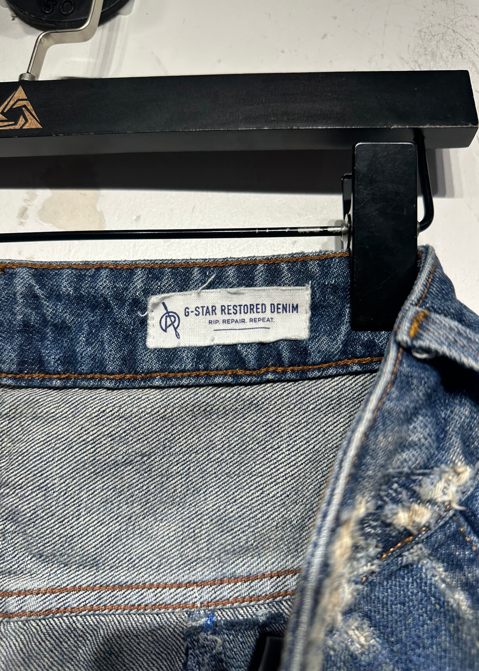 G- Star "Restored" Patchwork Moto Denim Masc 32"
