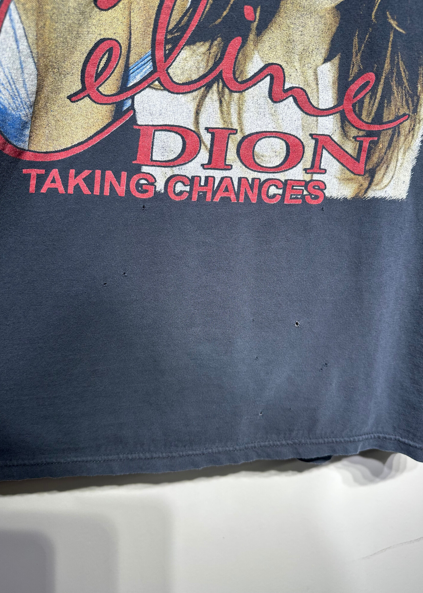 Celine Dion '08 Tour Navy Distressed Tee XL Masc AS IS