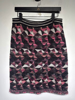 Chanel 2000s Pink Black Wool Skirt 28-30