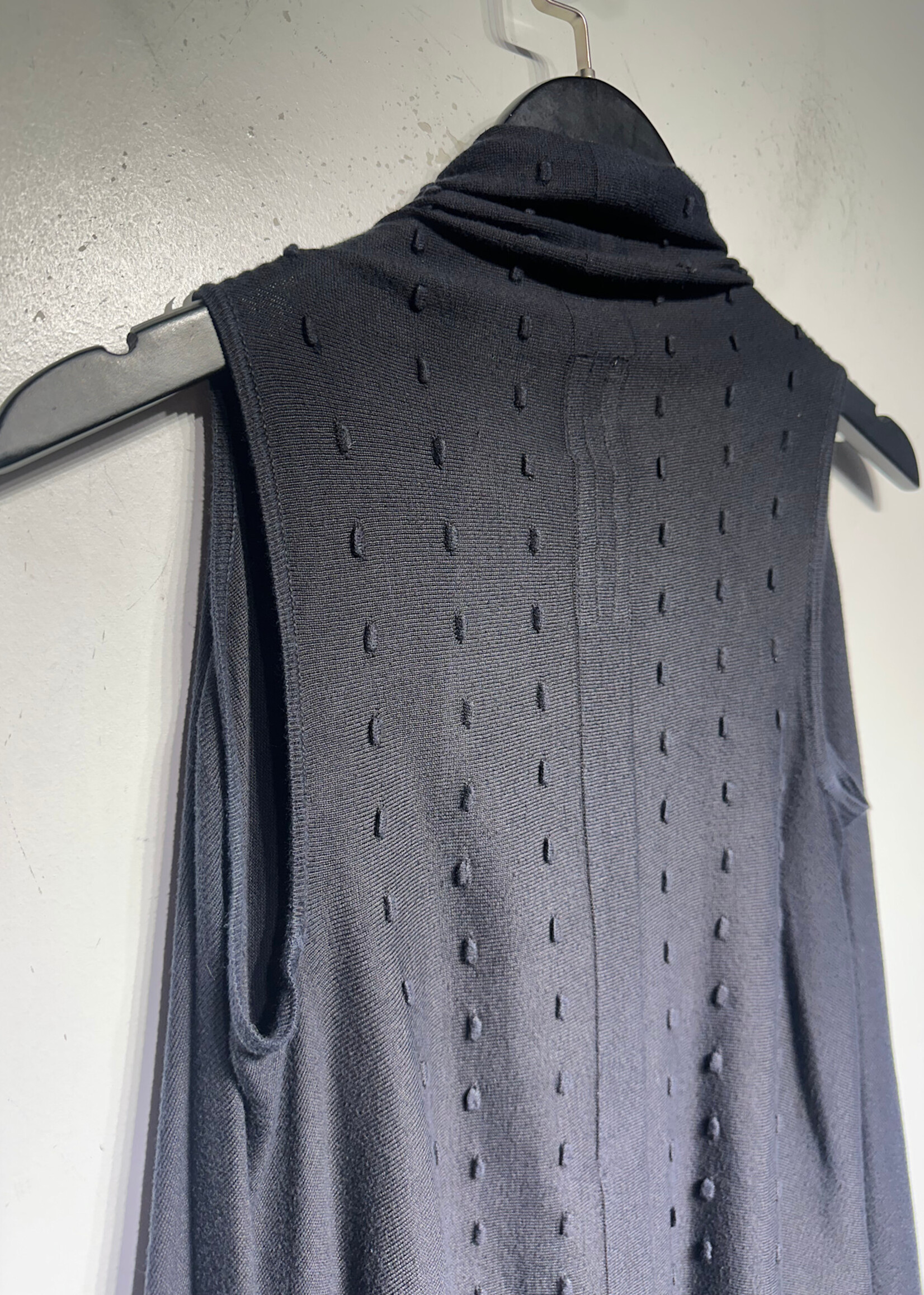 Rick Owens S/S11 Anthem Black Asymmetrical Vest S