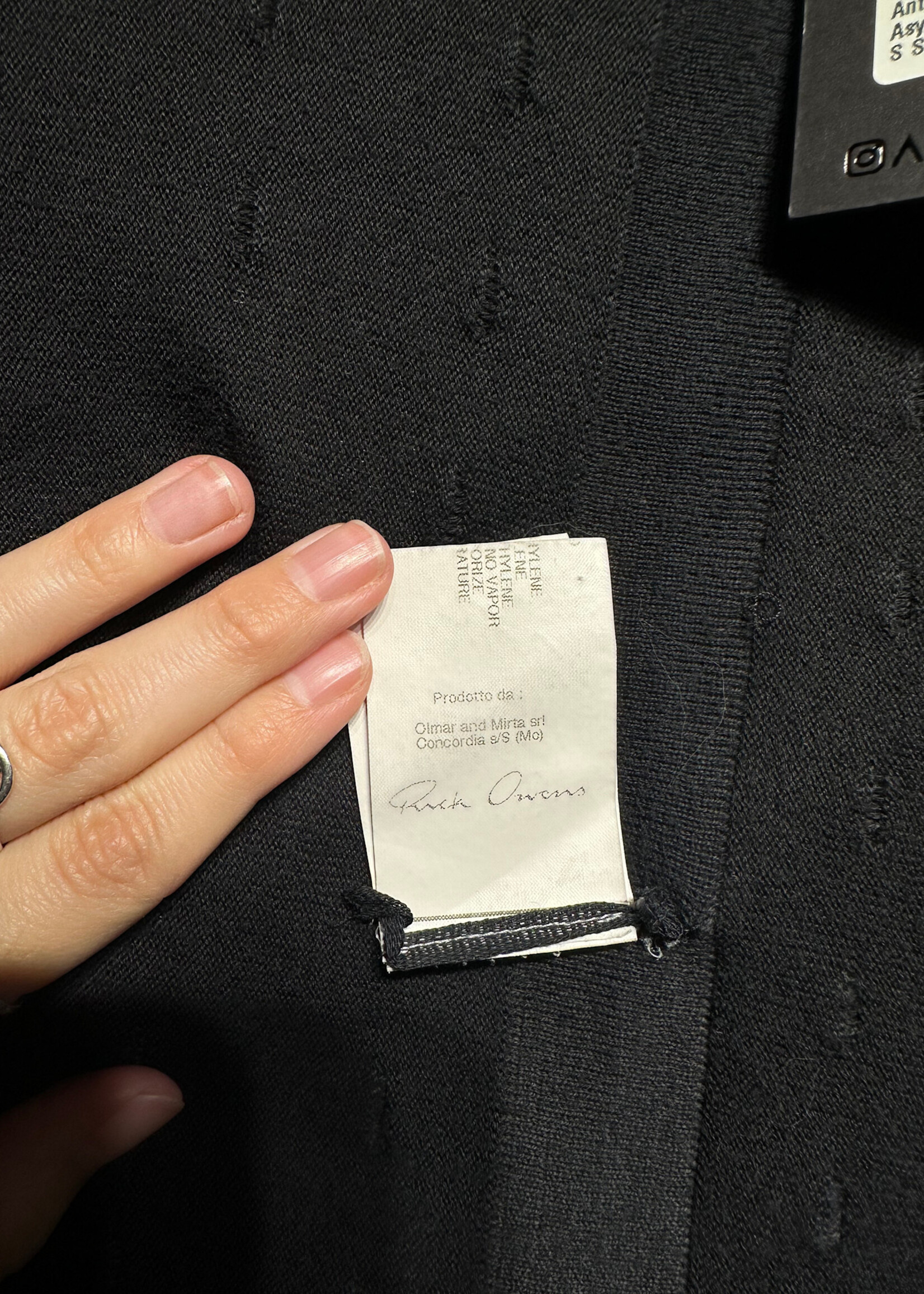 Rick Owens S/S11 Anthem Black Asymmetrical Vest S