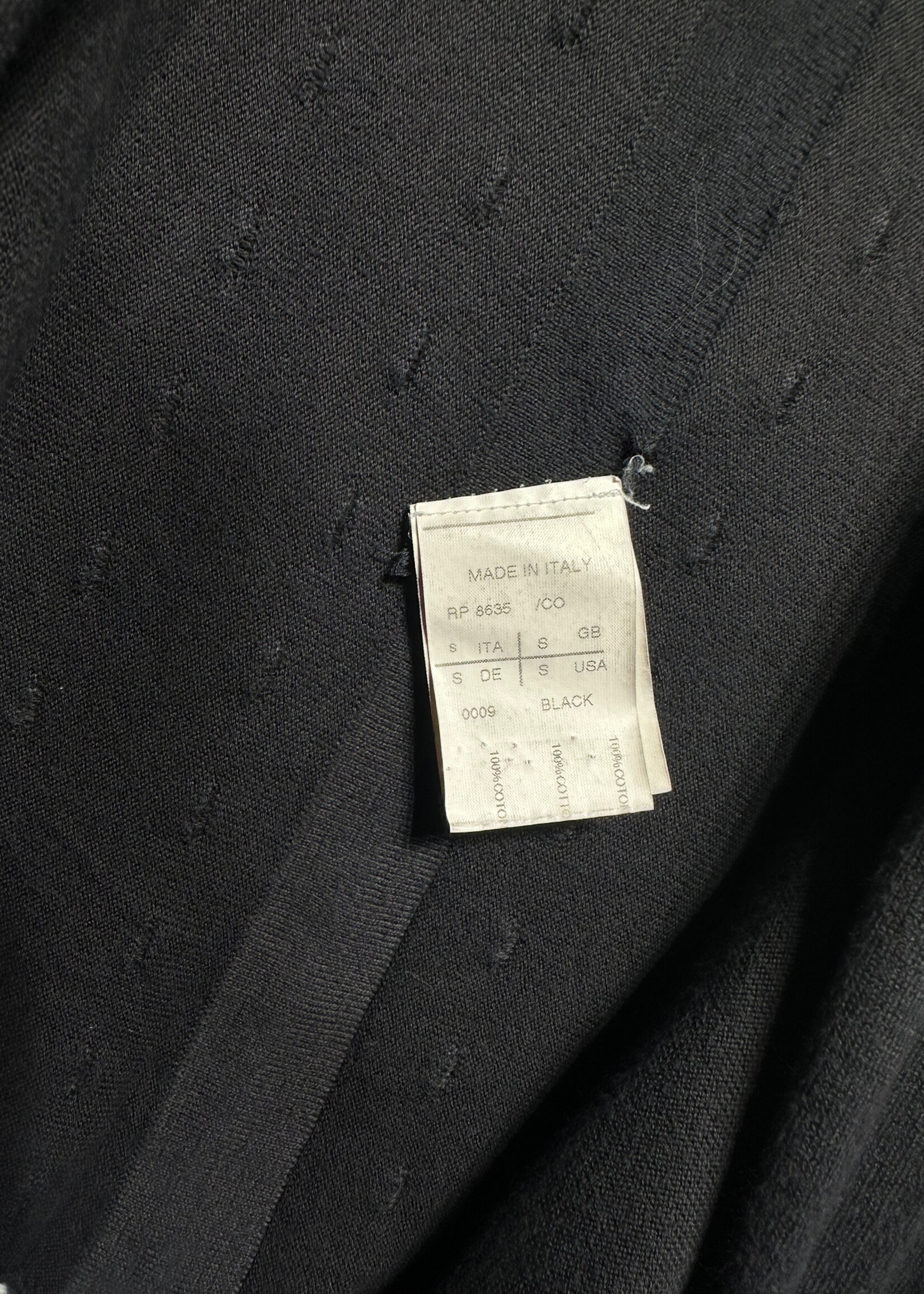 Rick Owens S/S11 Anthem Black Asymmetrical Vest S