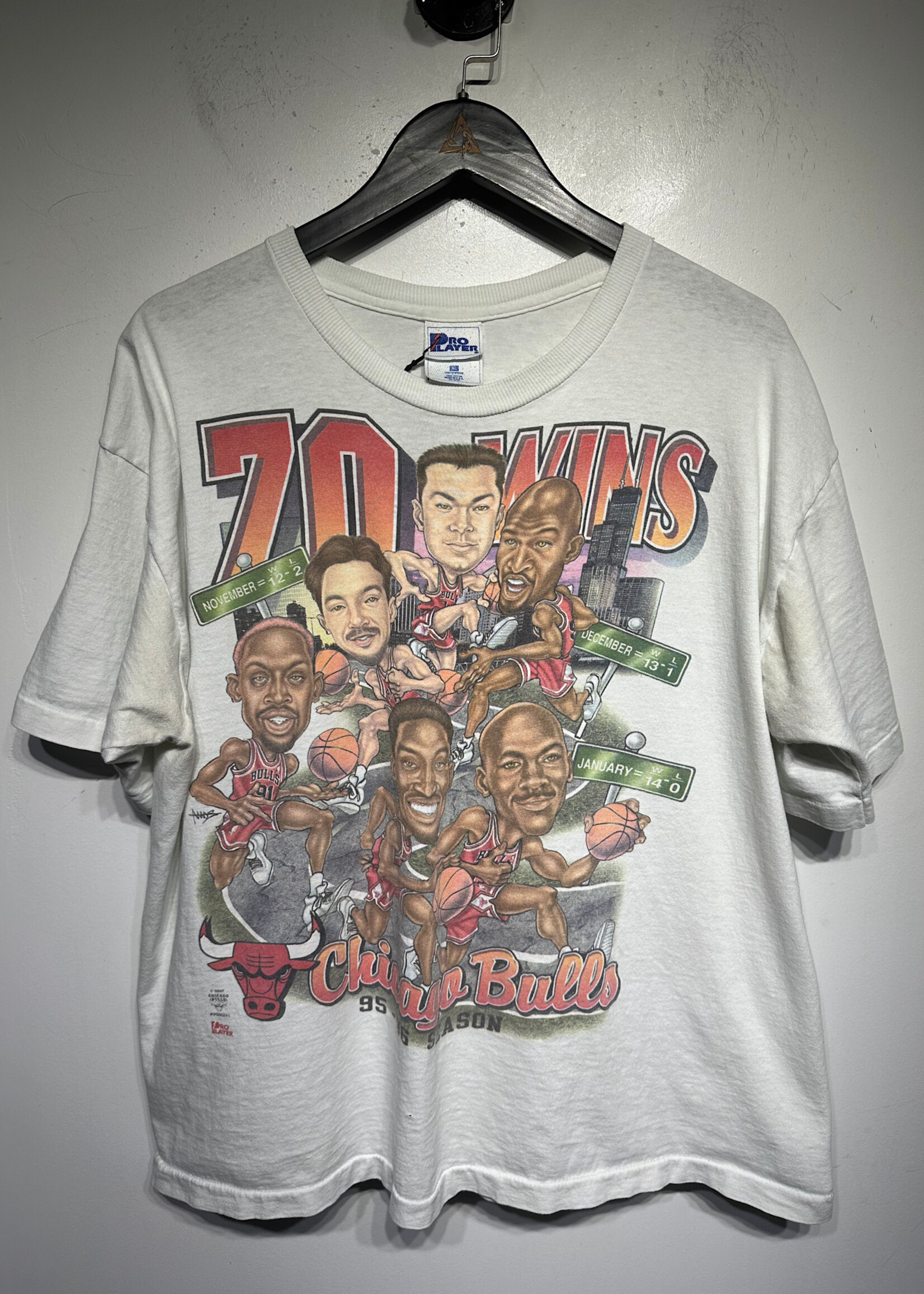 Pro Player Chicago Bulls 70s Wins Tee XL