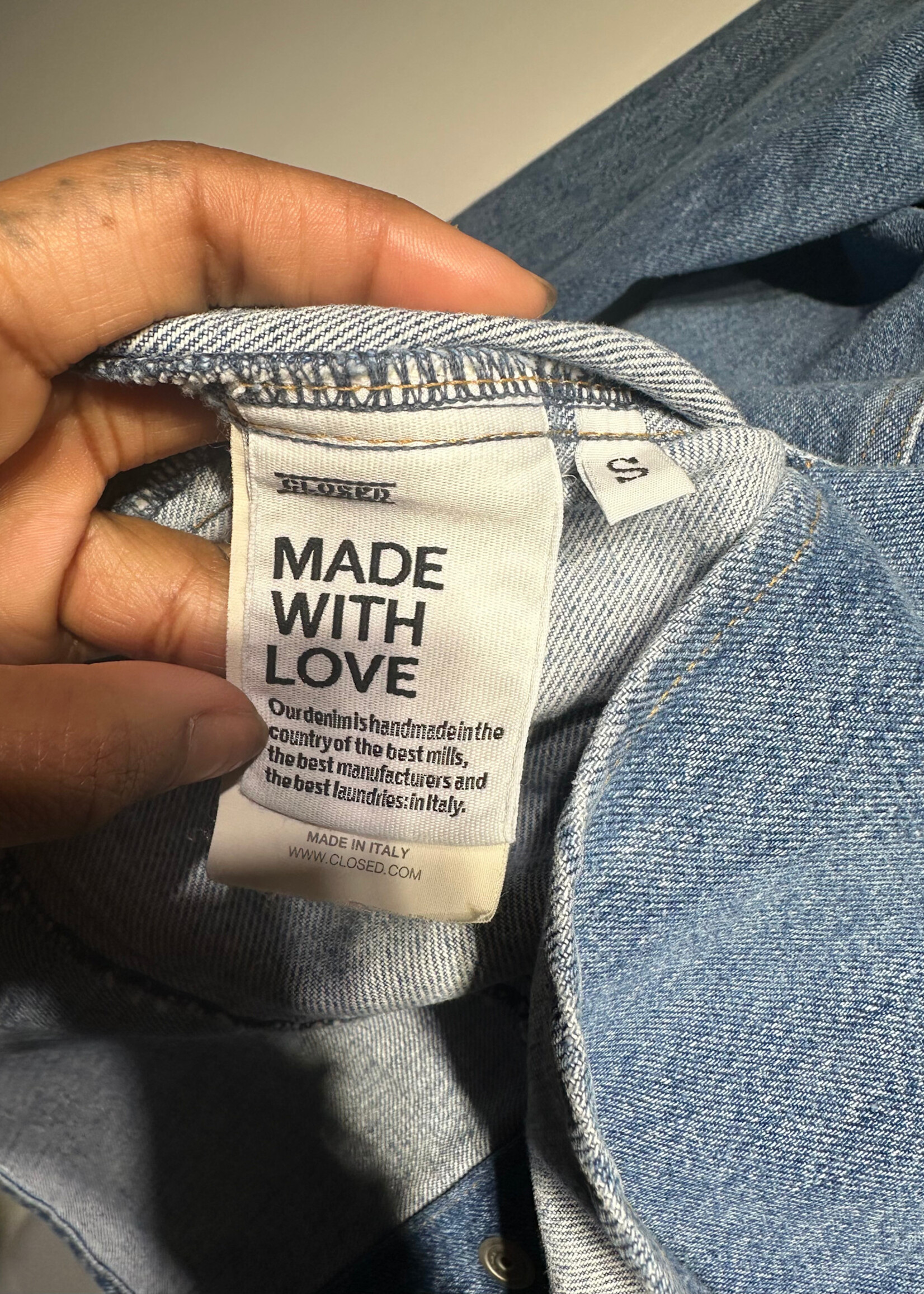 Closed Lightwash Denim Overshirt Fem S