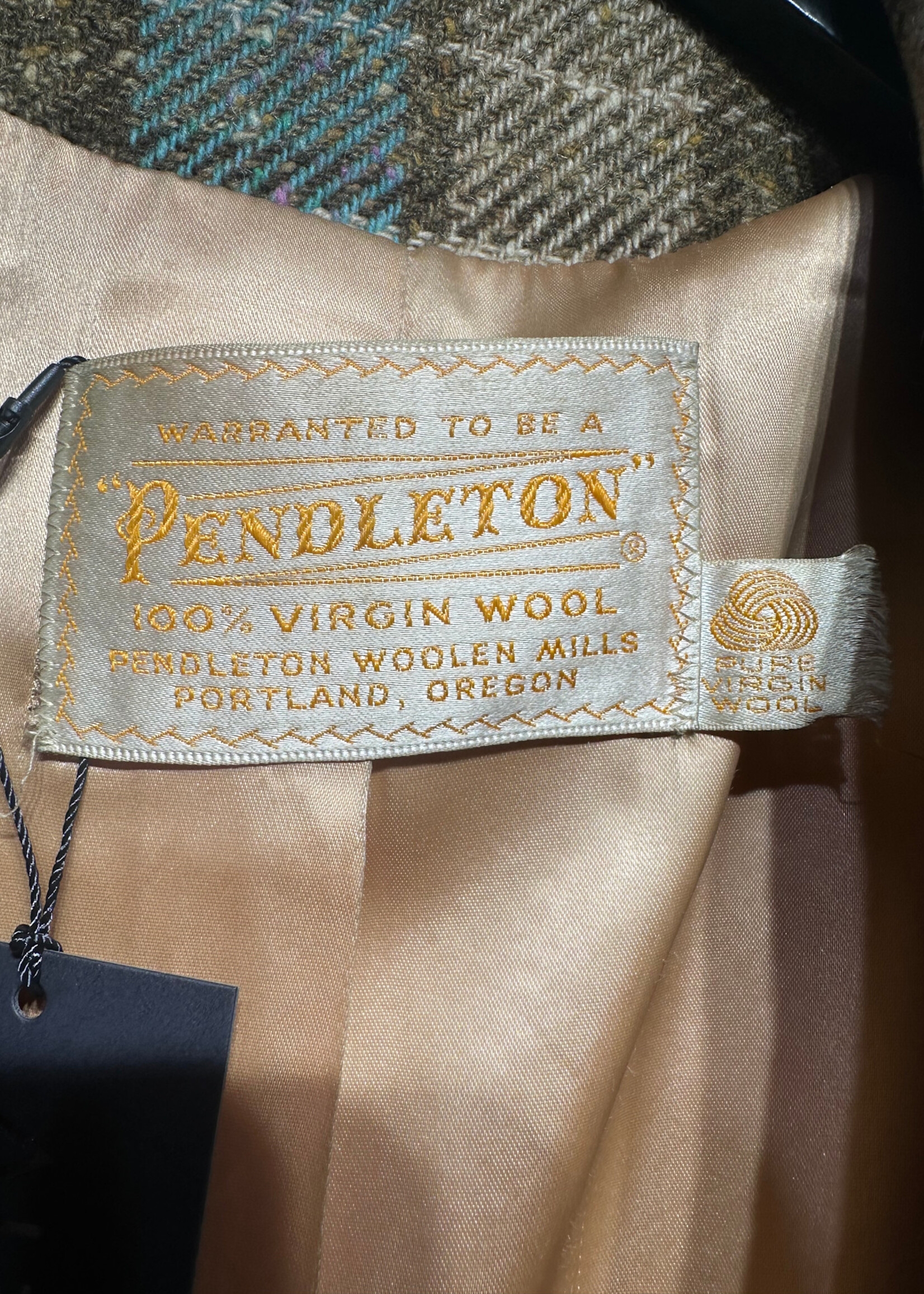 Pendelton Blue Virigin Wool Long Coat M