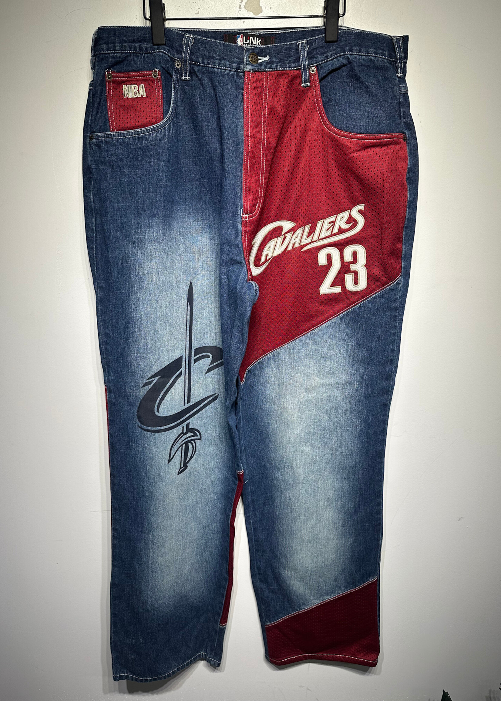 Unk Denim Dark Blue Cavs Reworked Jeans Loose Jeans 40