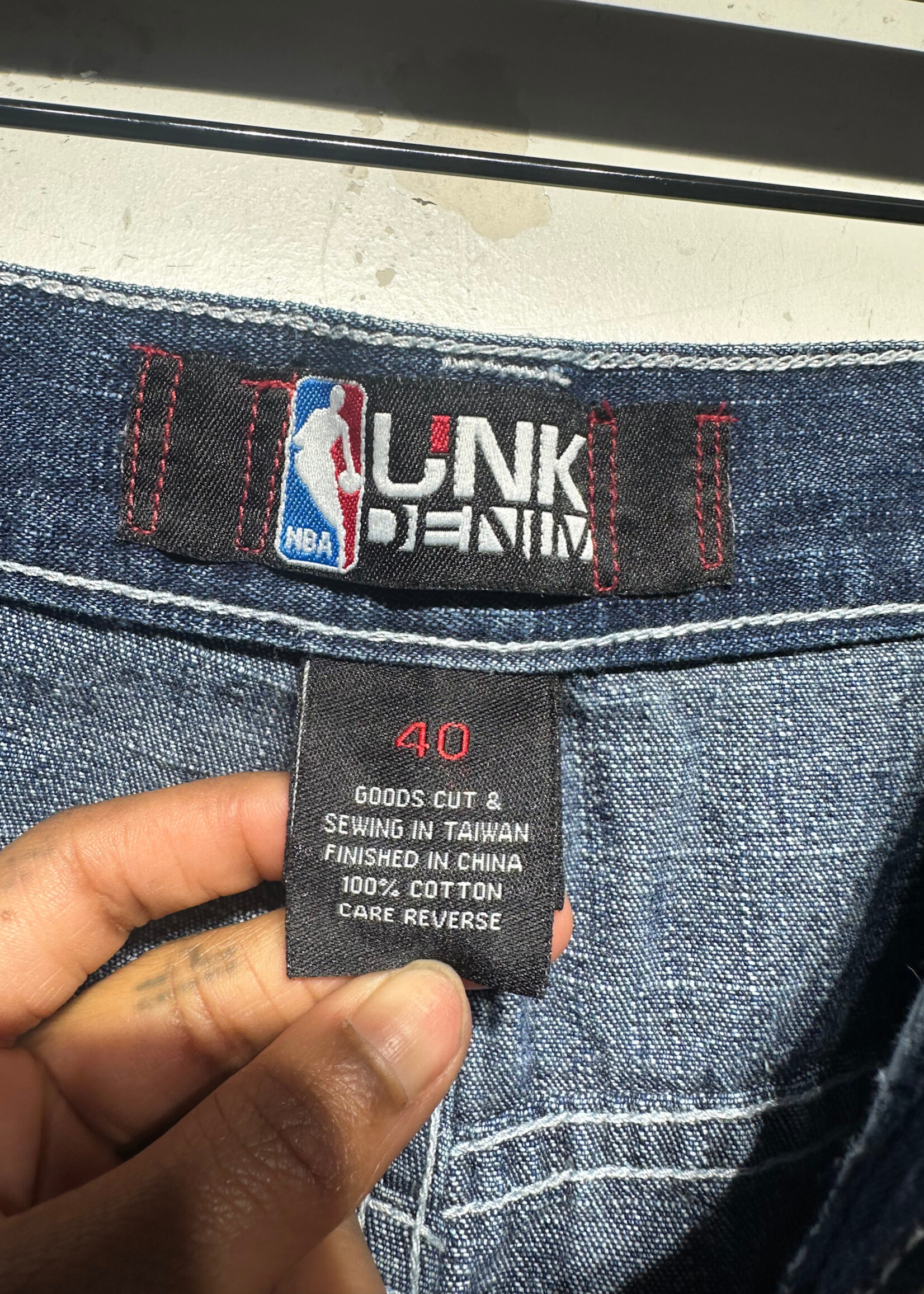 Unk Denim Dark Blue Cavs Reworked Jeans Loose Jeans 40