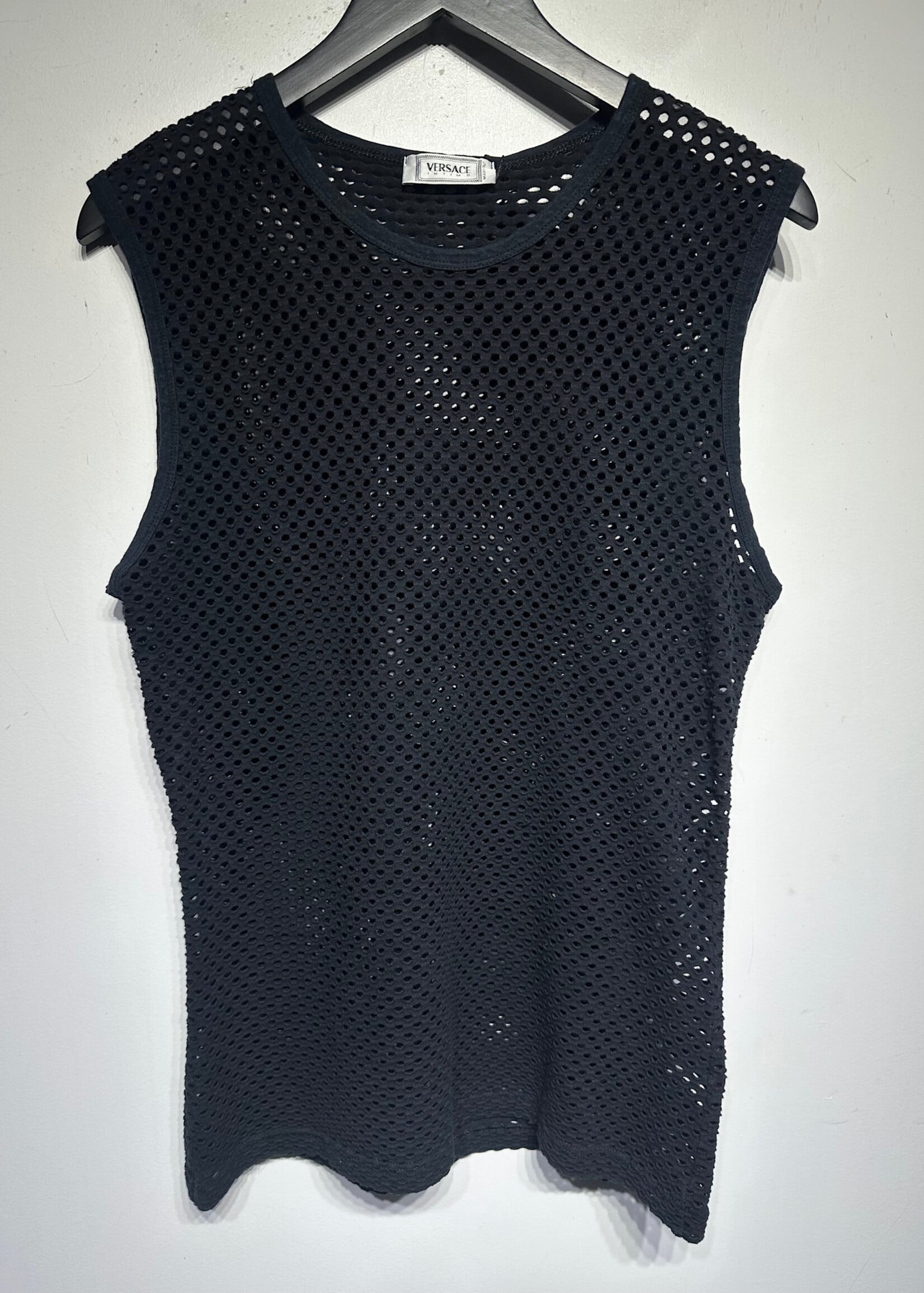 Versace Intimo Black Mesh Tank XL
