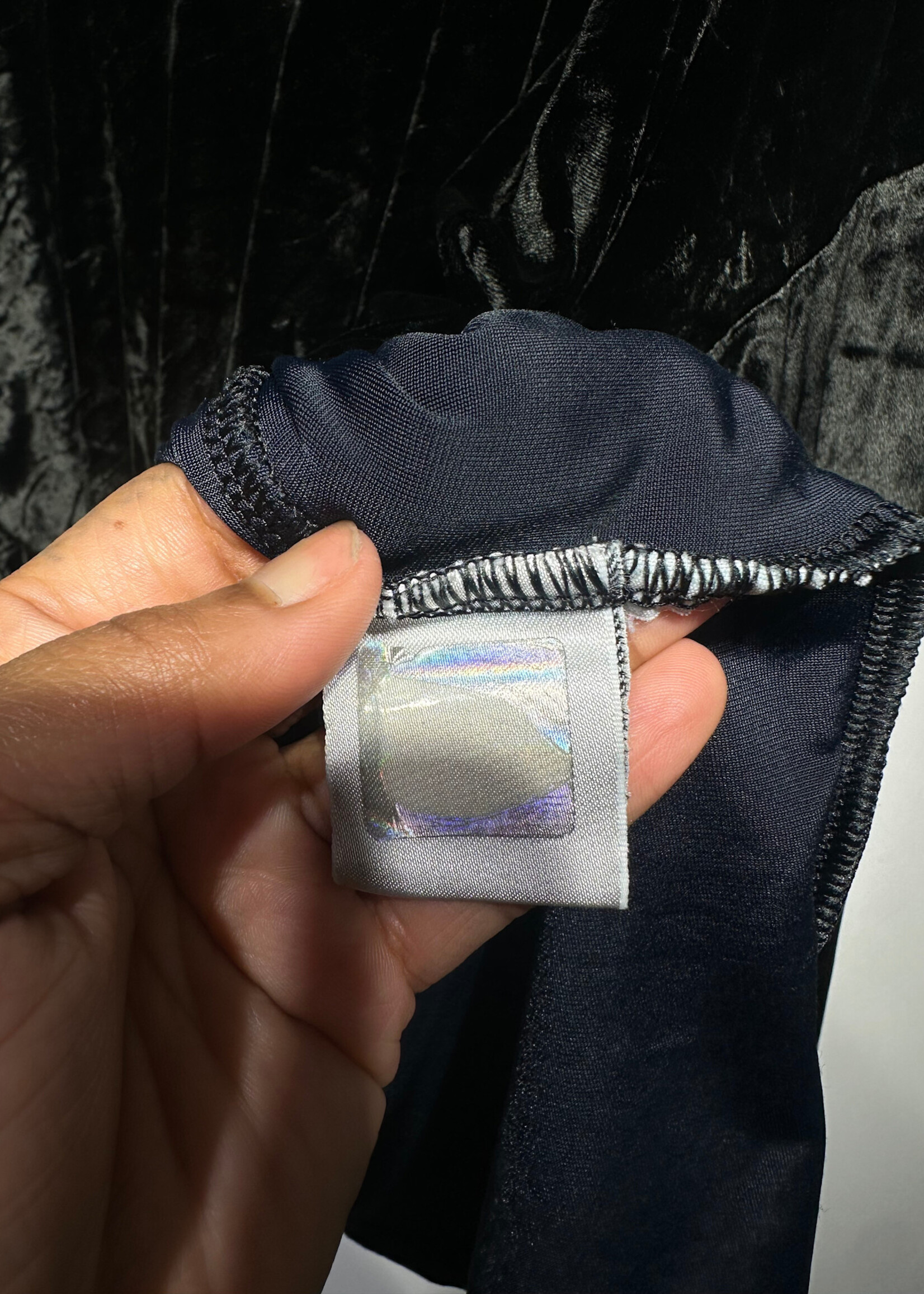 Versace Jeans Black Velvet Turtlneck LS Tee XL