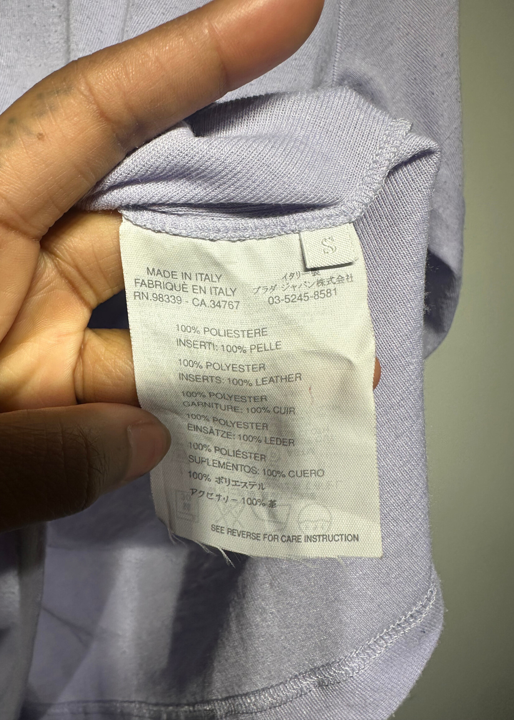 Prada 90s Lilac LS S AS IS