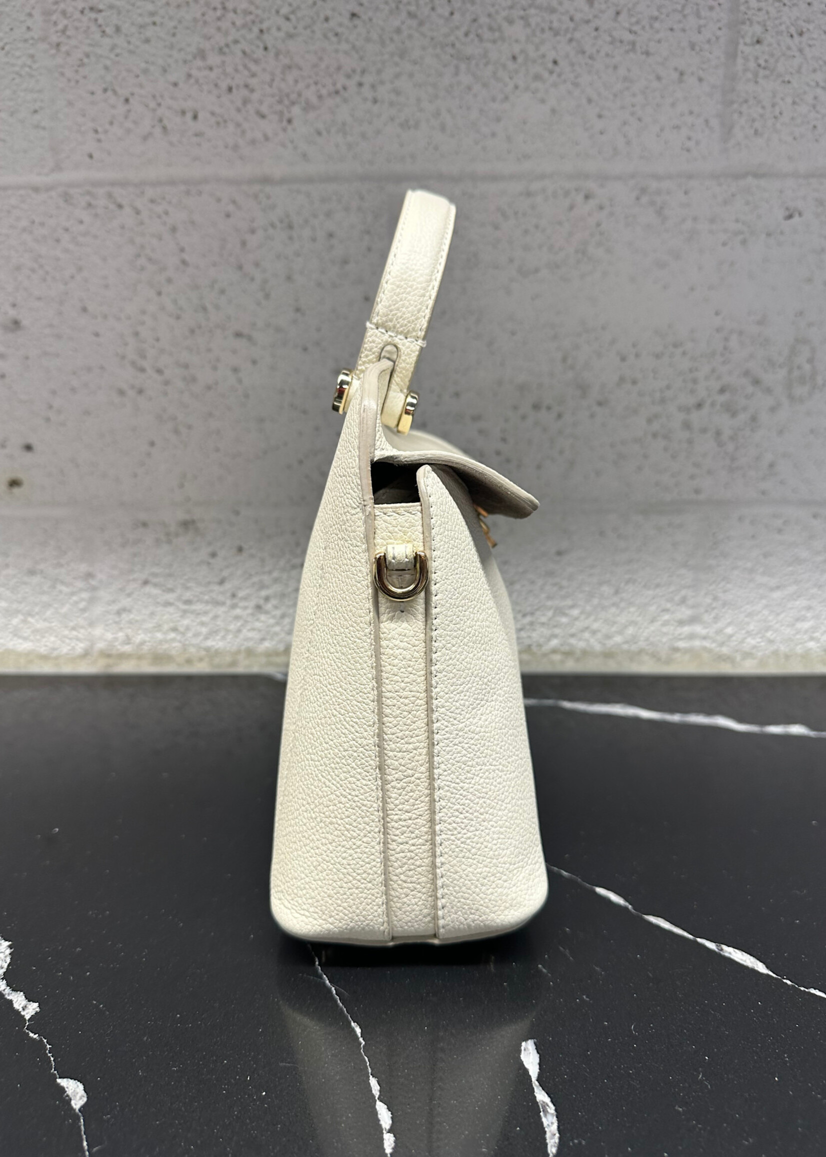 Furla White Top Handle Small Purse