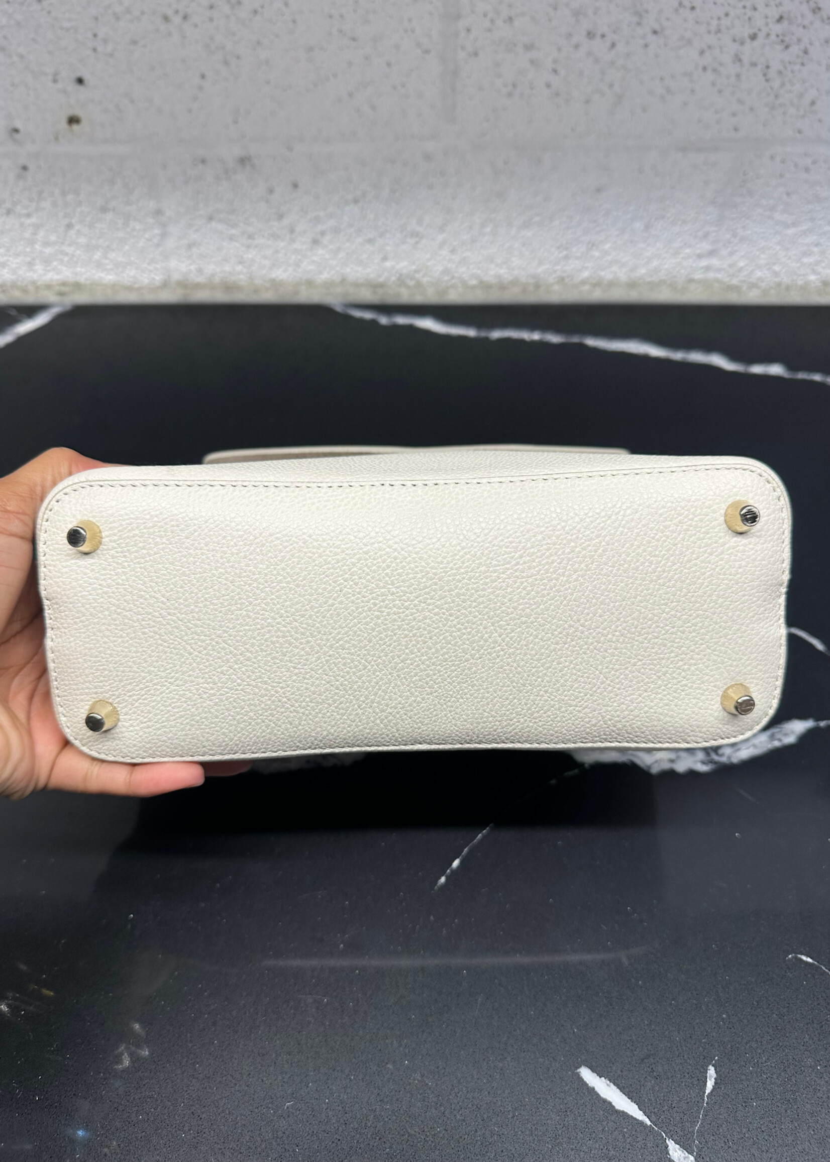 Furla White Top Handle Small Purse